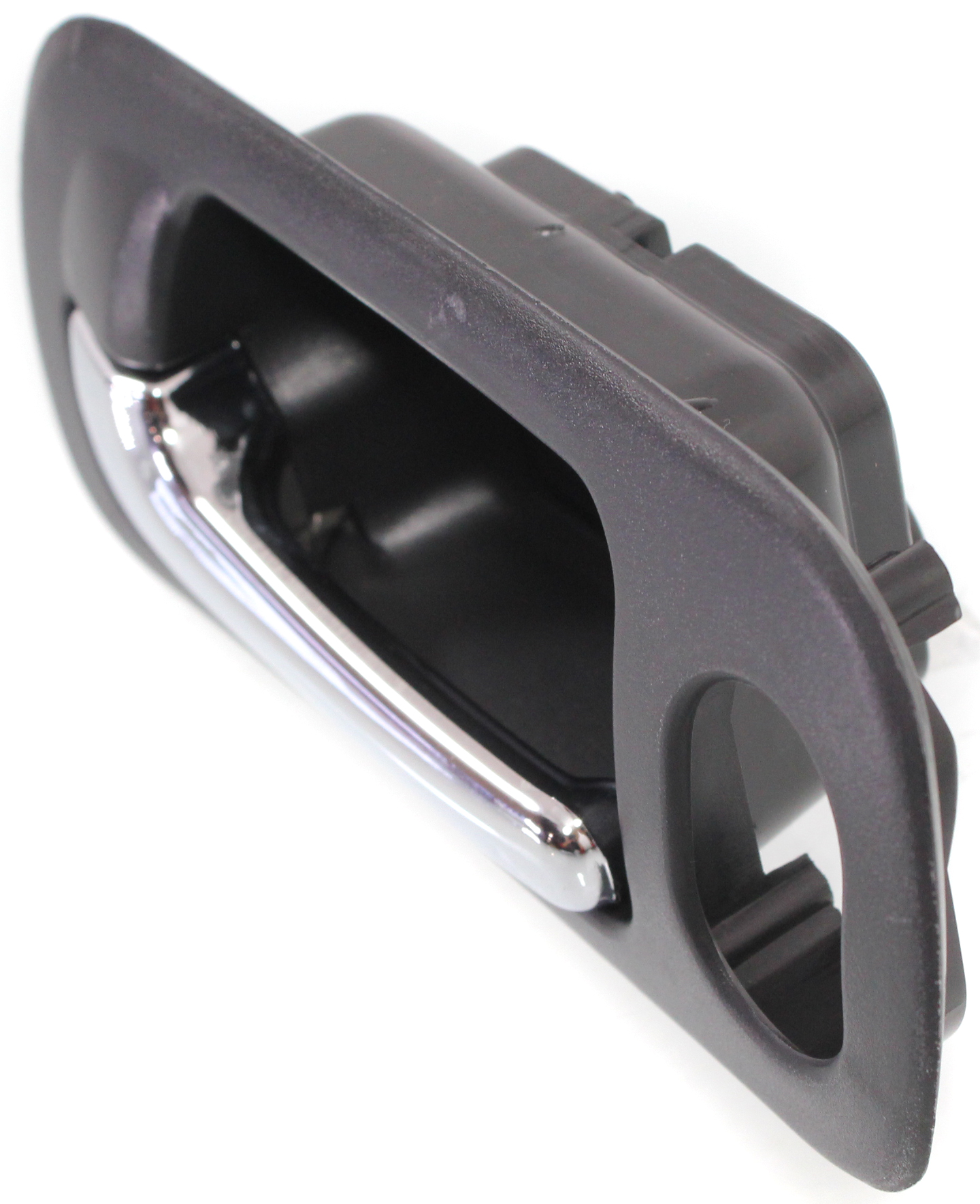 Front, Driver Side Chrome Lever with Black Bezel Interior Door Handle, With Door Lock Hole, Sedan - Image 3