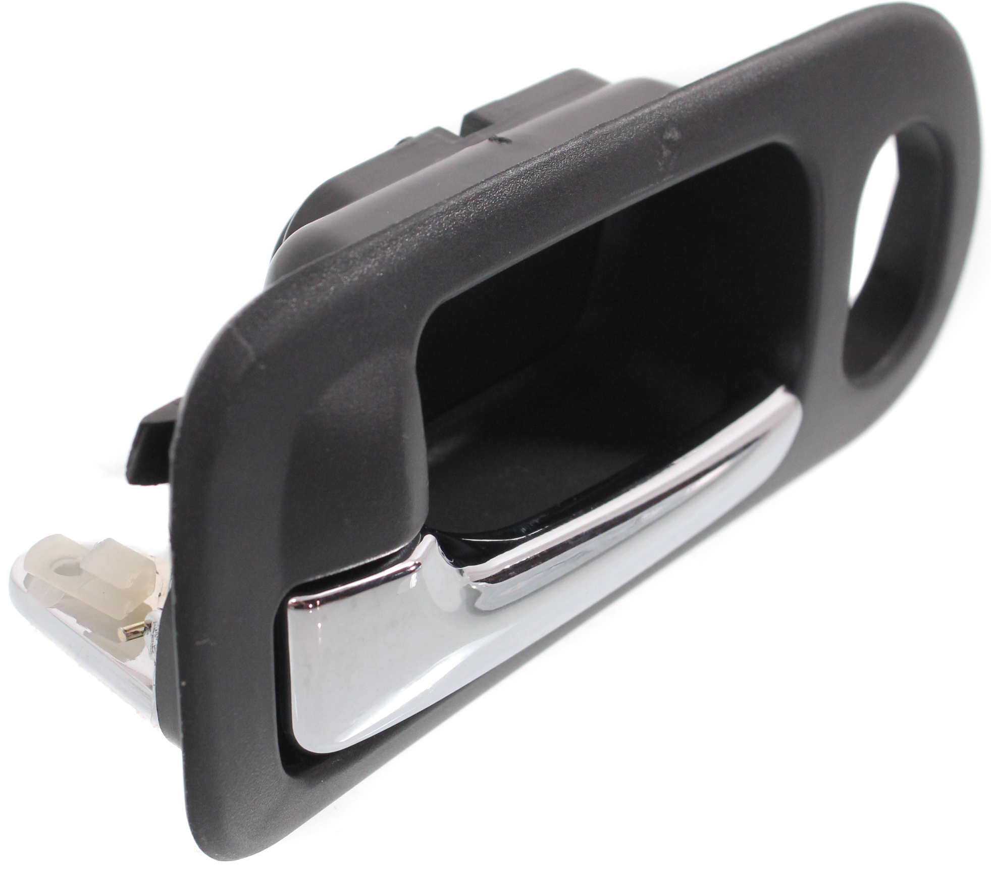 Front, Driver Side Chrome Lever with Black Bezel Interior Door Handle, With Door Lock Hole, Sedan - Image 4
