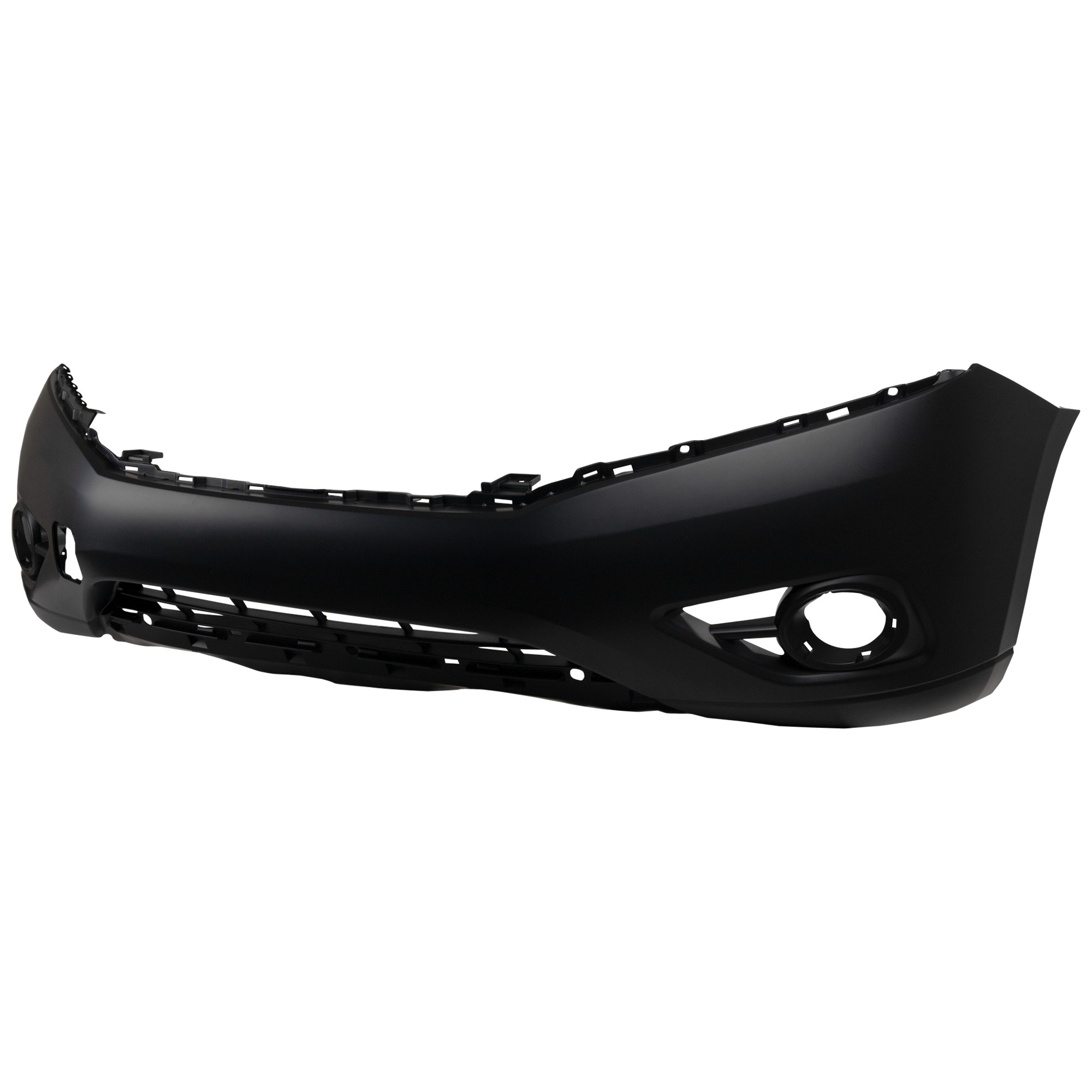 Front Upper - Primed, Lower - Textured Bumper Cover, With Fog Light Holes, With tow hook hole, CAPA Certified
