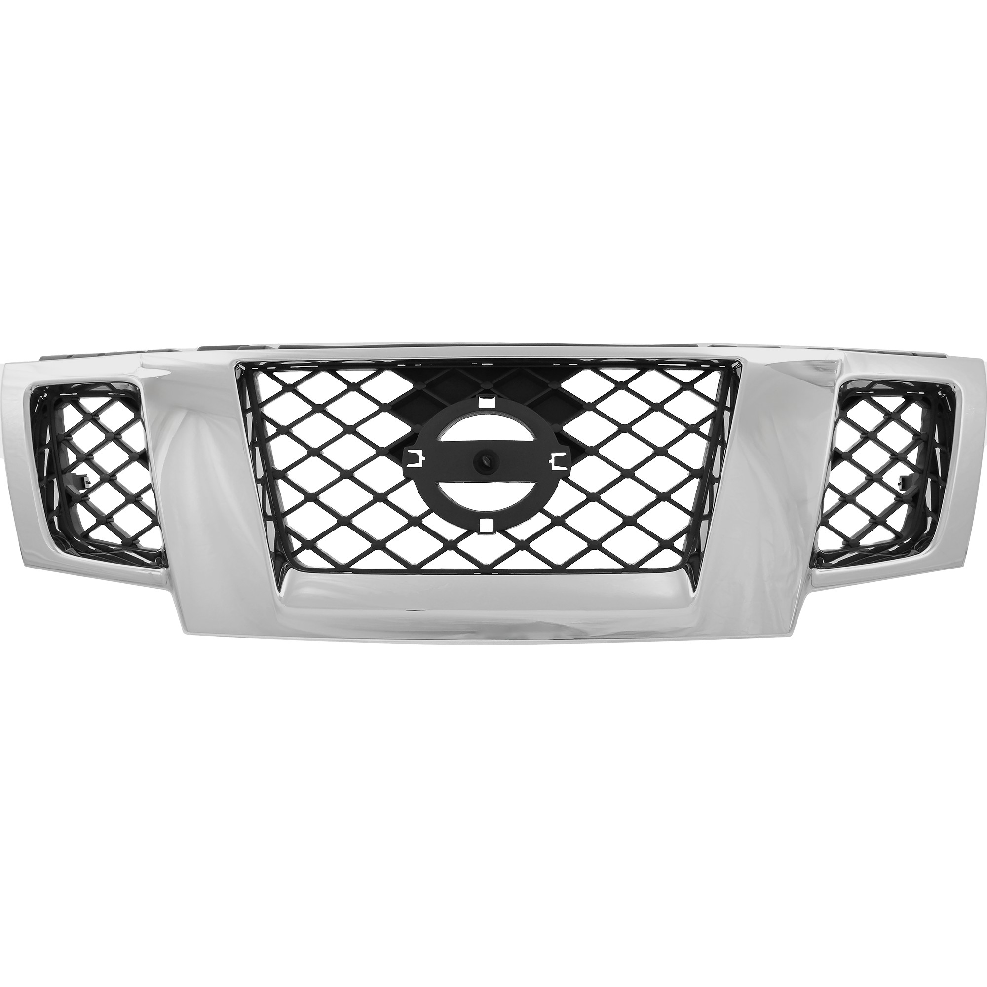 Upper Grille Assembly, Chrome Shell with Painted Black Insert