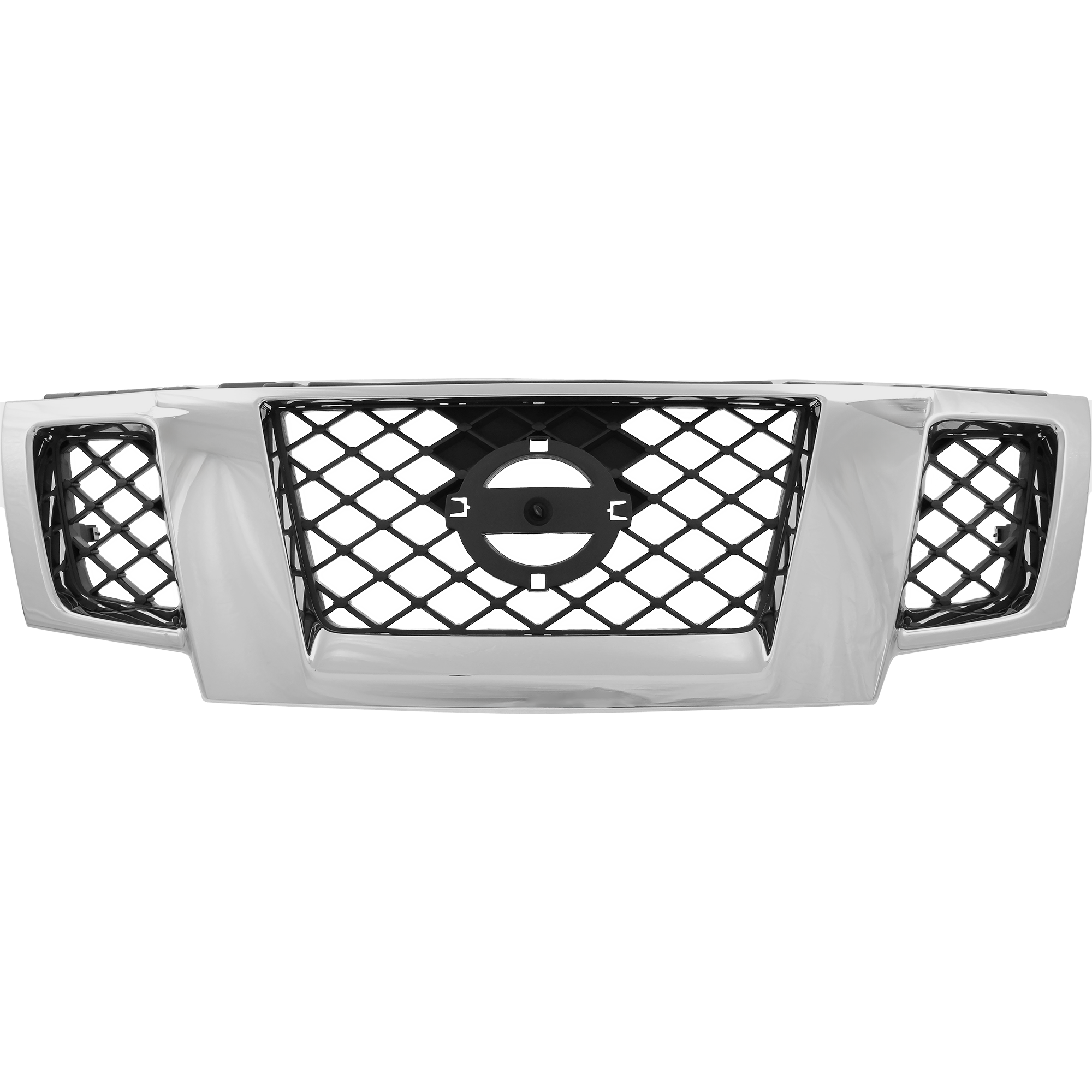 Upper Grille Assembly, Chrome Shell with Painted Black Insert - Image 2