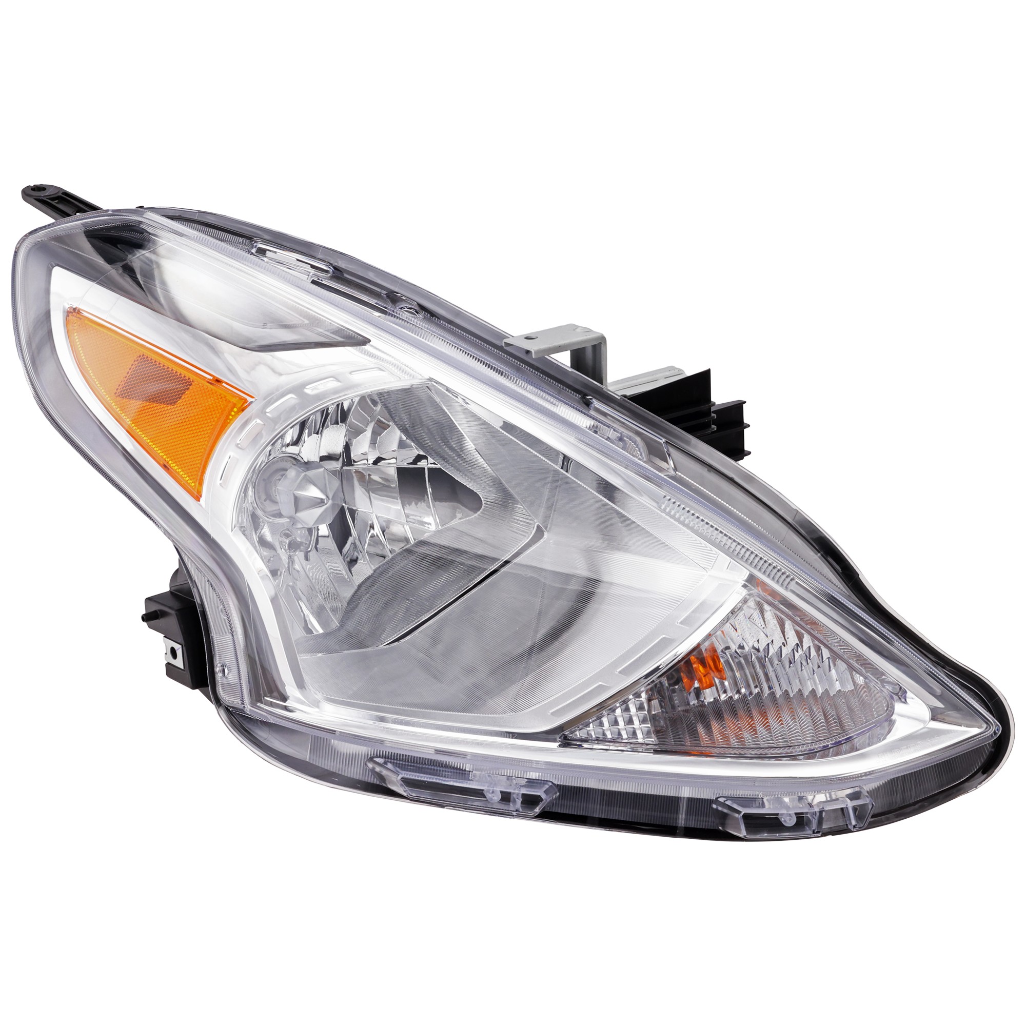 Passenger Side Headlight, with Bulb, Halogen, Clear Lens, 4 Cyl., 1.6L Engine, CAPA Certified