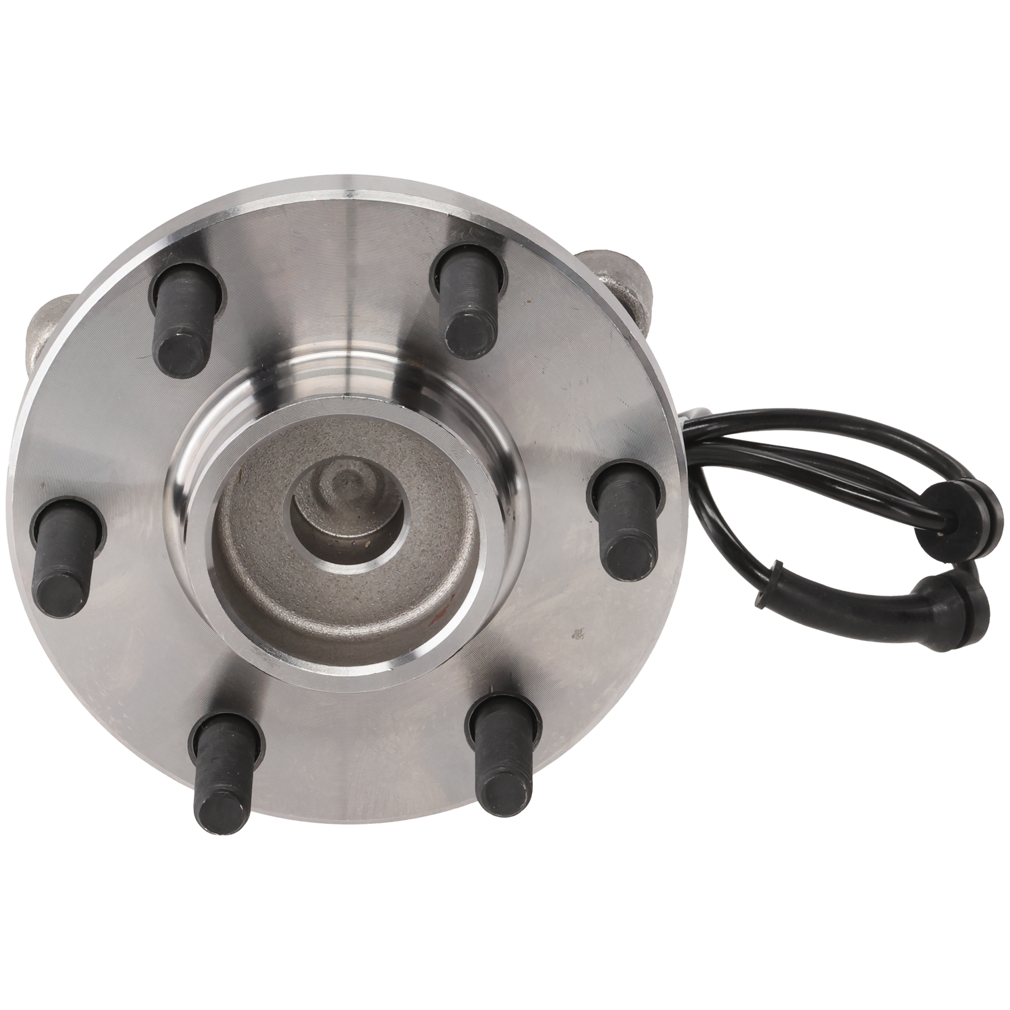 Front, Driver or Passenger Side Wheel Hub, 6 Lugs, With Bearing, With Sensor(s), RWD - Image 2
