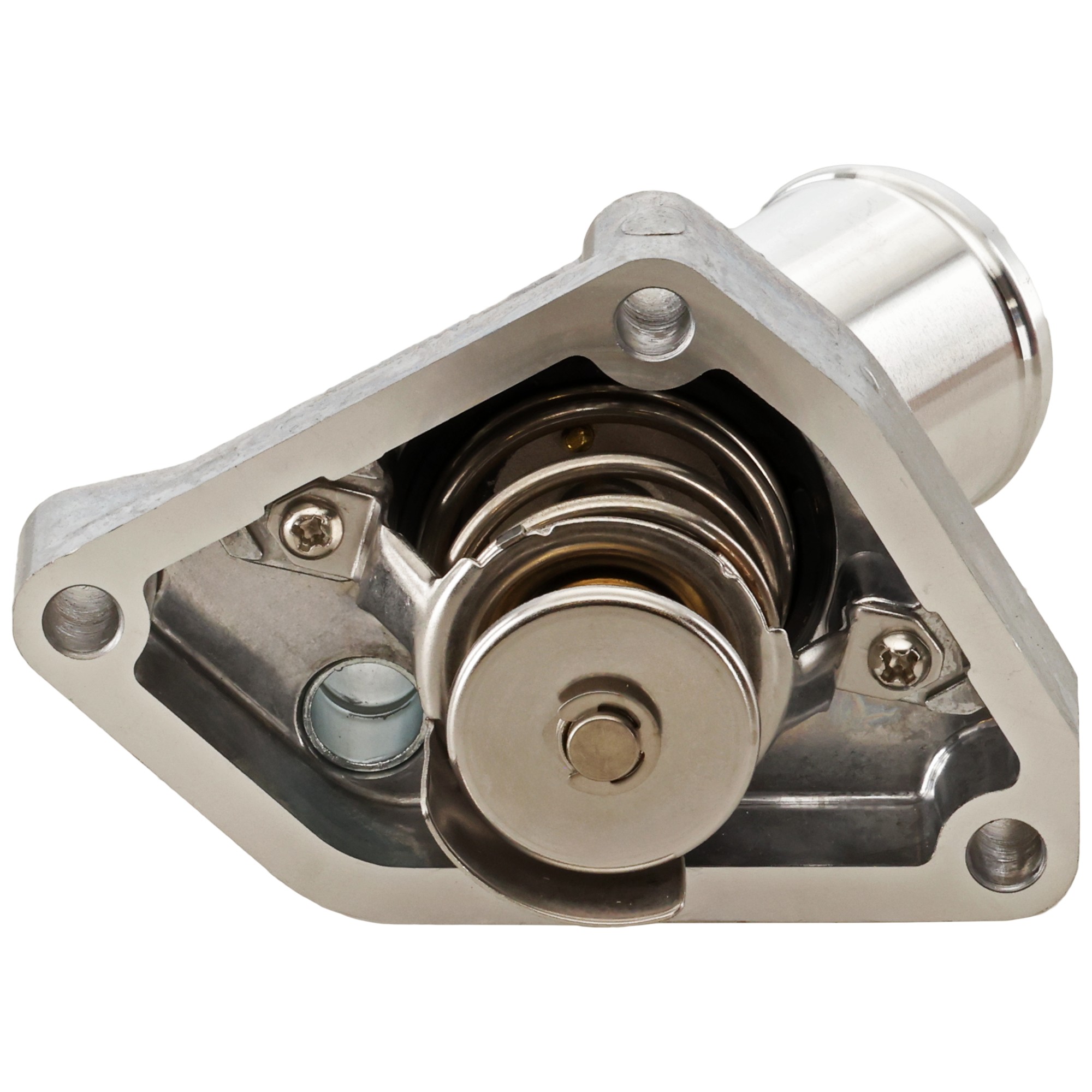 Thermostat Housing - Stainless Steel, Direct Fit, Sold individually, Gas, Includes Gasket and Jiggle Pin