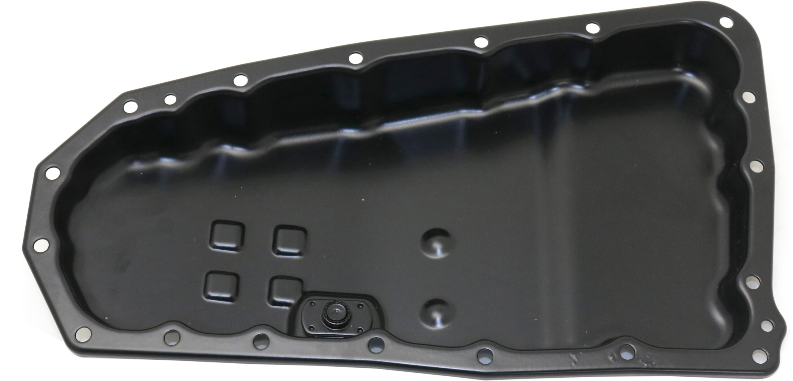Transmission Pan, Black, Steel