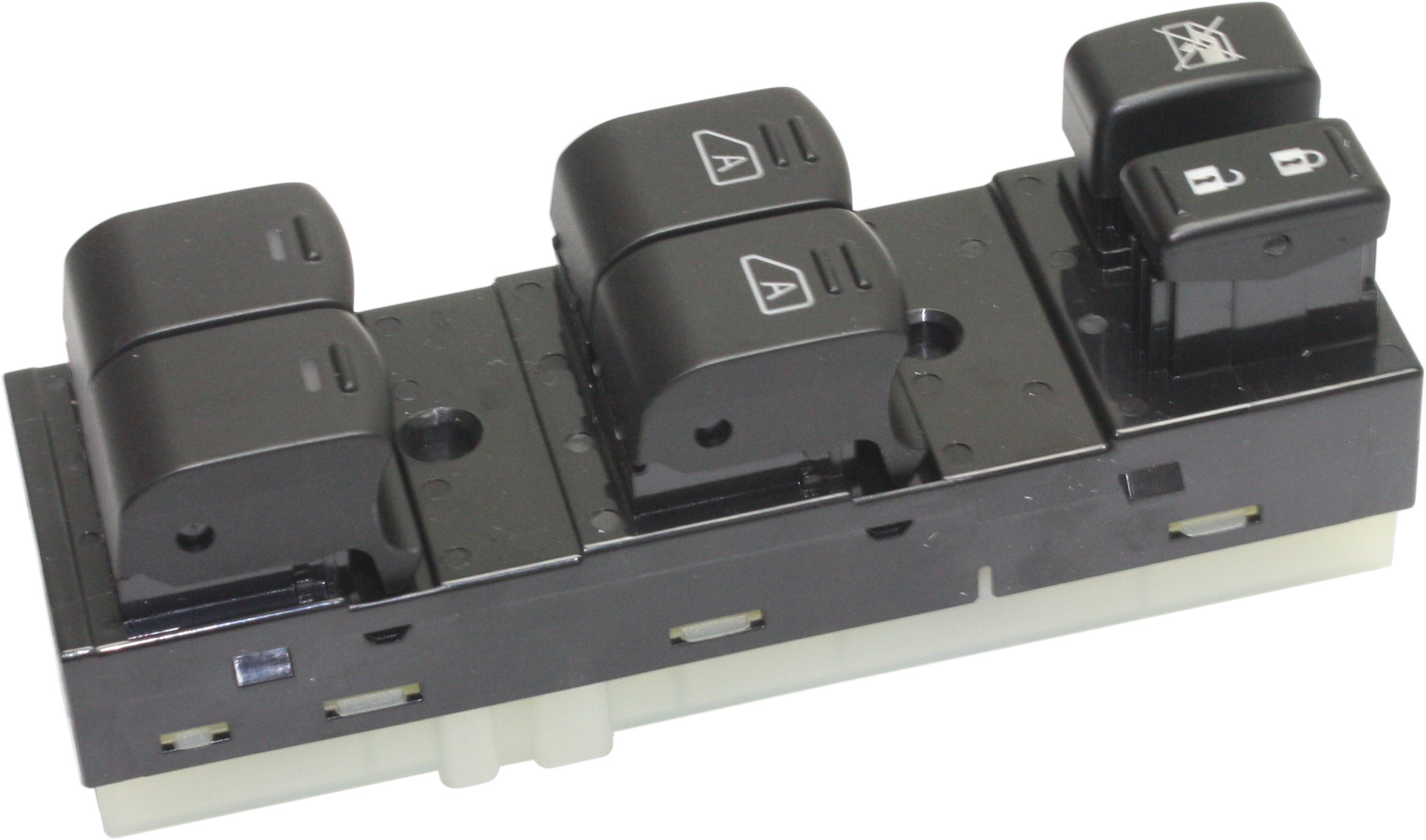 Front, Driver Side Window Switch, Black, 6-Button, with Driver and Passenger Auto Down - Image 2