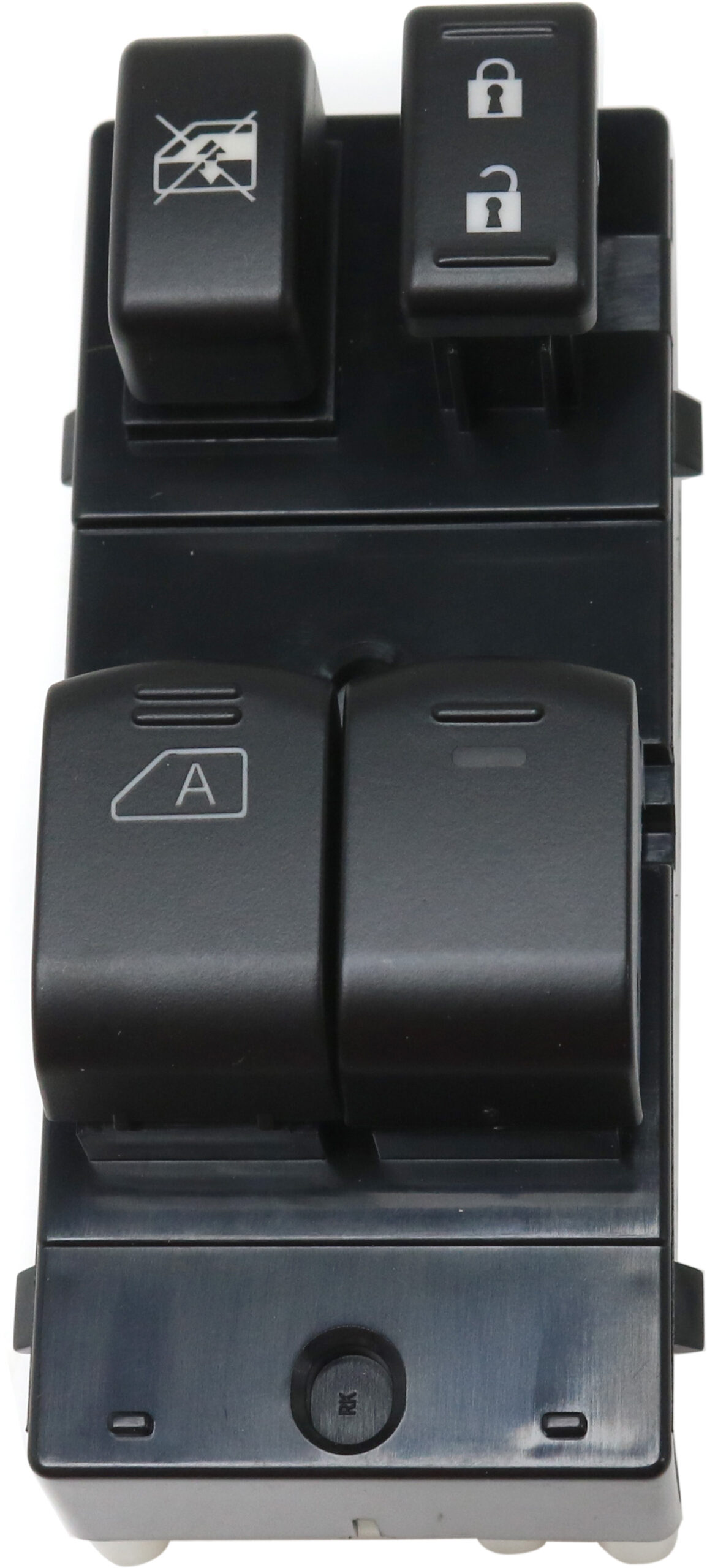 Front, Driver Side Window Switch, Black, 4-Button