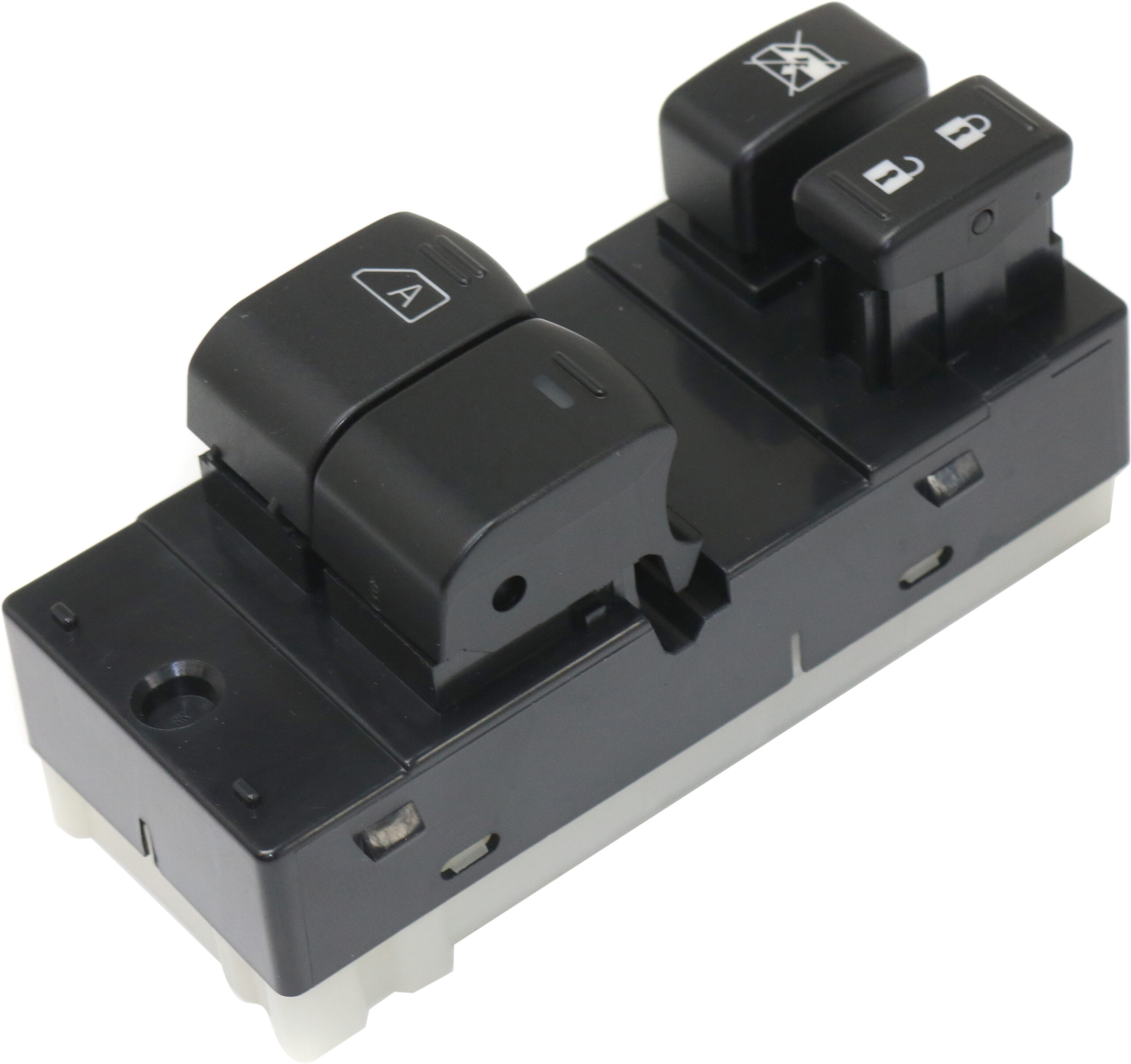 Front, Driver Side Window Switch, Black, 4-Button - Image 2