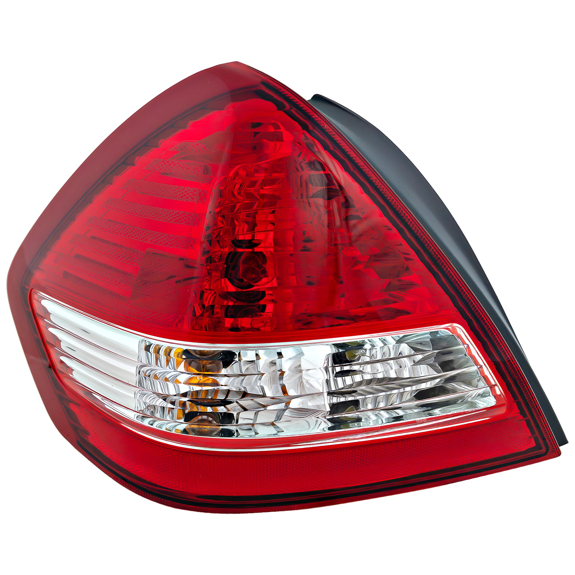Driver Side Tail Light, with Bulb, Halogen, Clear and Red Lens, Sedan