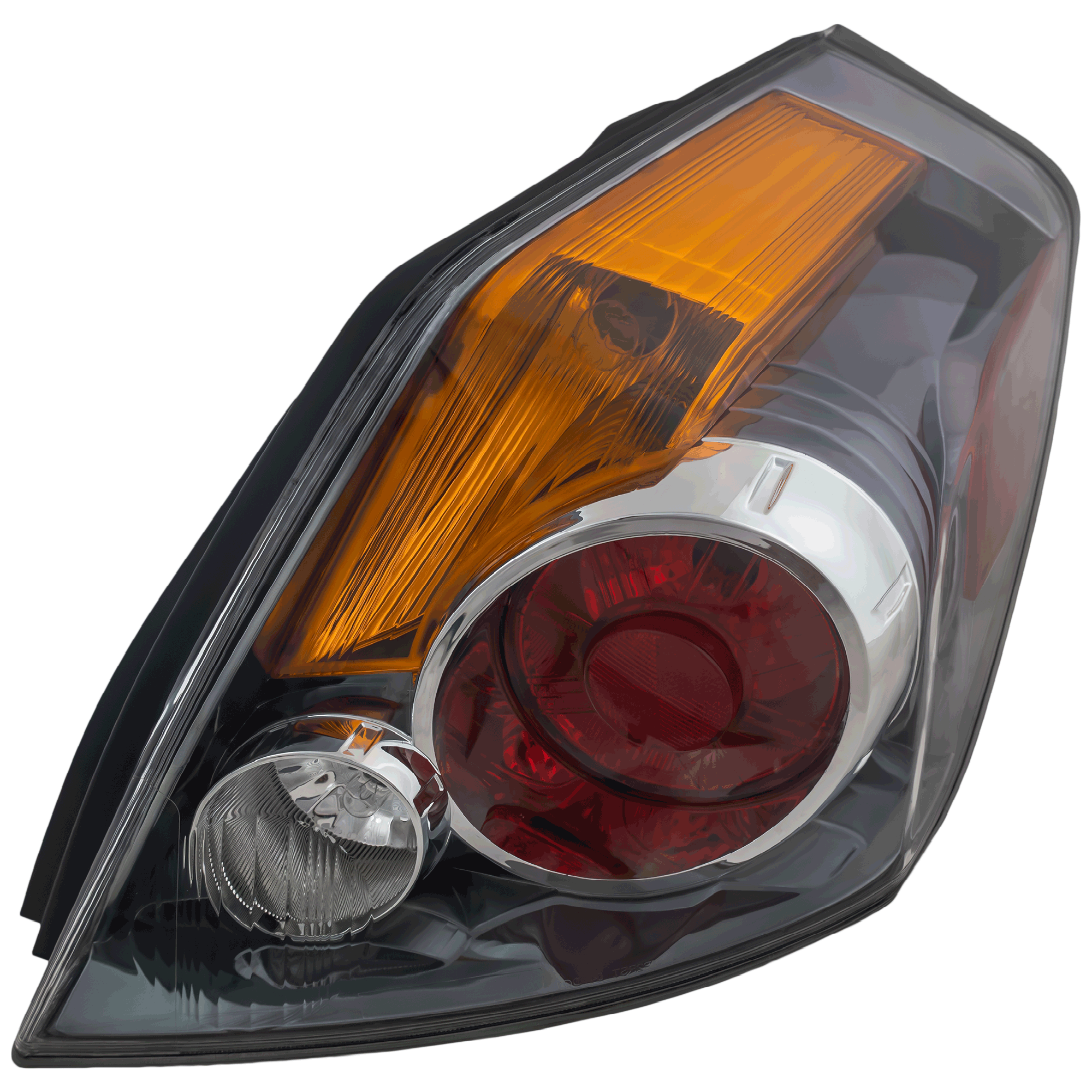 Passenger Side Tail Light, with Bulb, Halogen, Amber, Clear and Red Lens, Sedan - Image 2