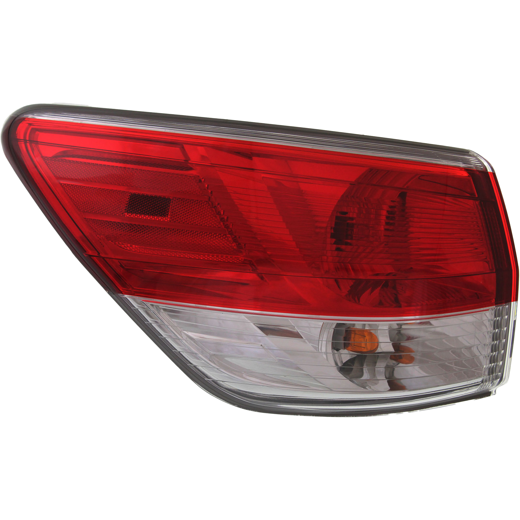 Driver Side Tail Light, with Bulb, Halogen, Clear and Red Lens, Except Hybrid Models - Image 2