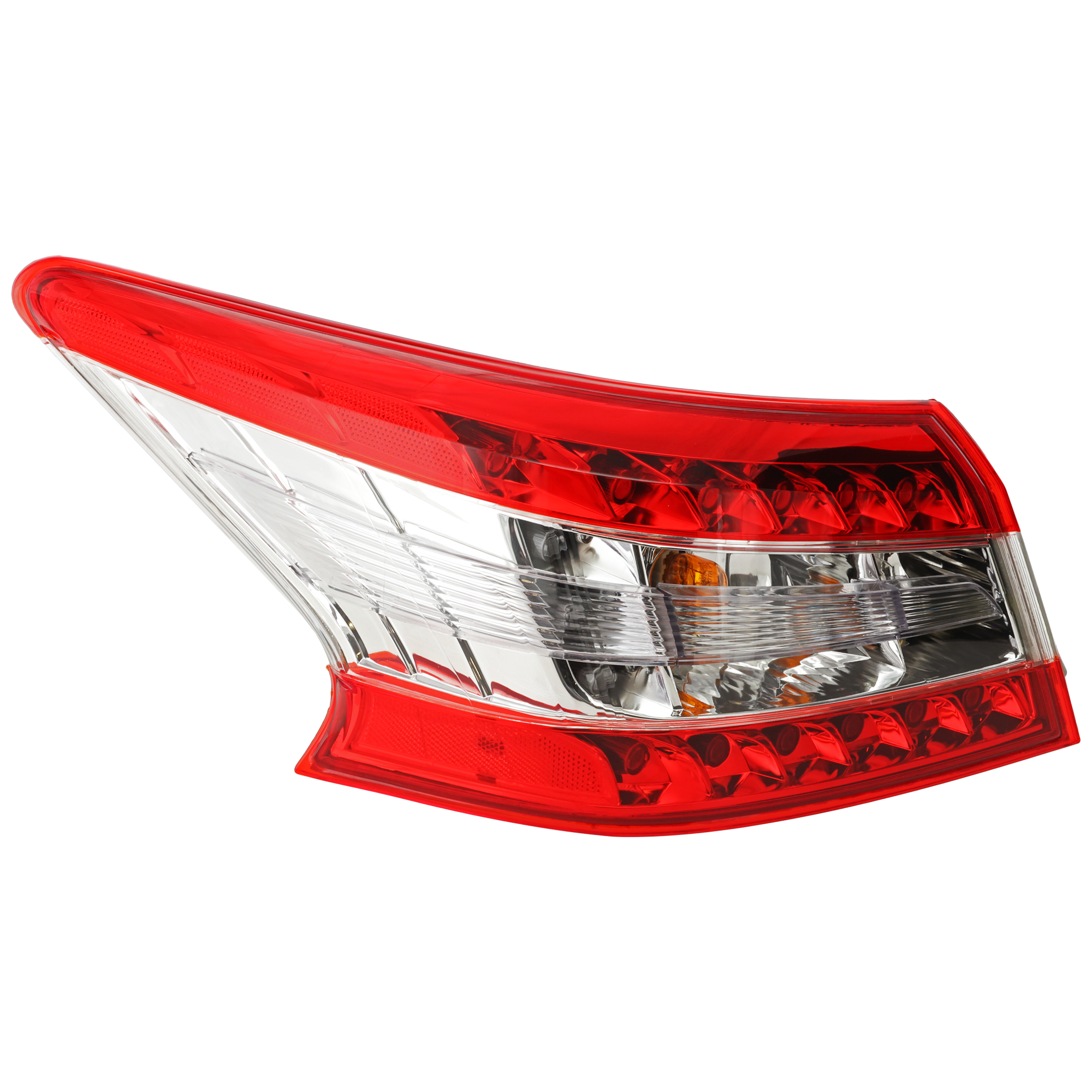Driver Side, Outer Tail Light, with Bulb, Halogen, Clear and Red Lens - Image 2
