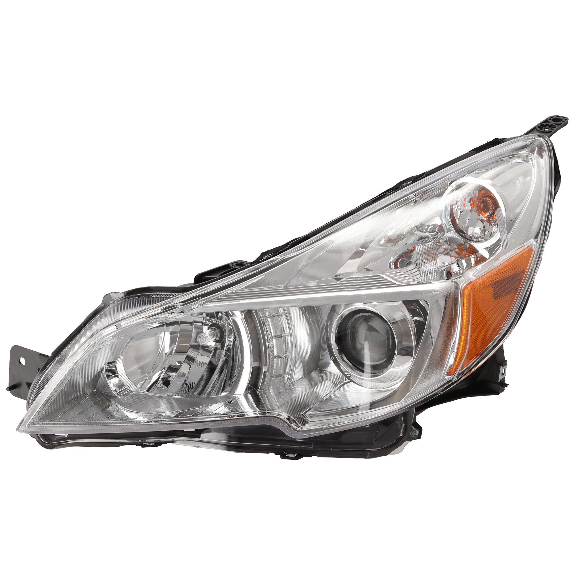 Driver Side Headlight, with Bulb, Halogen, Clear Lens, Chrome Interior