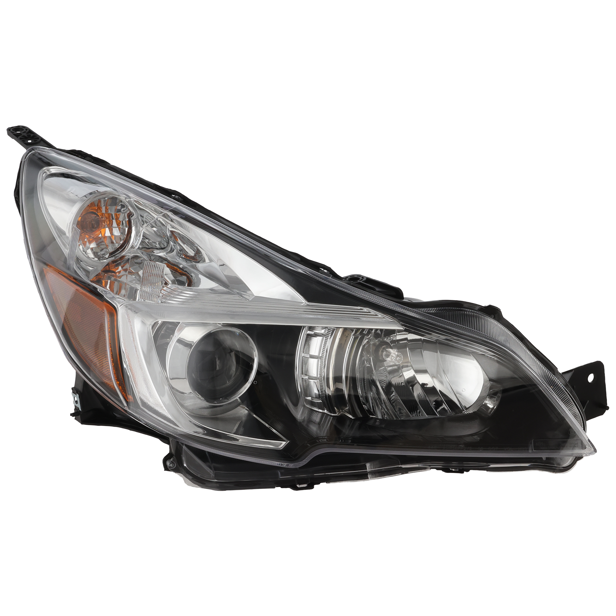 Passenger Side Headlight, with Bulb, Halogen, Clear Lens, Black Interior - Image 2