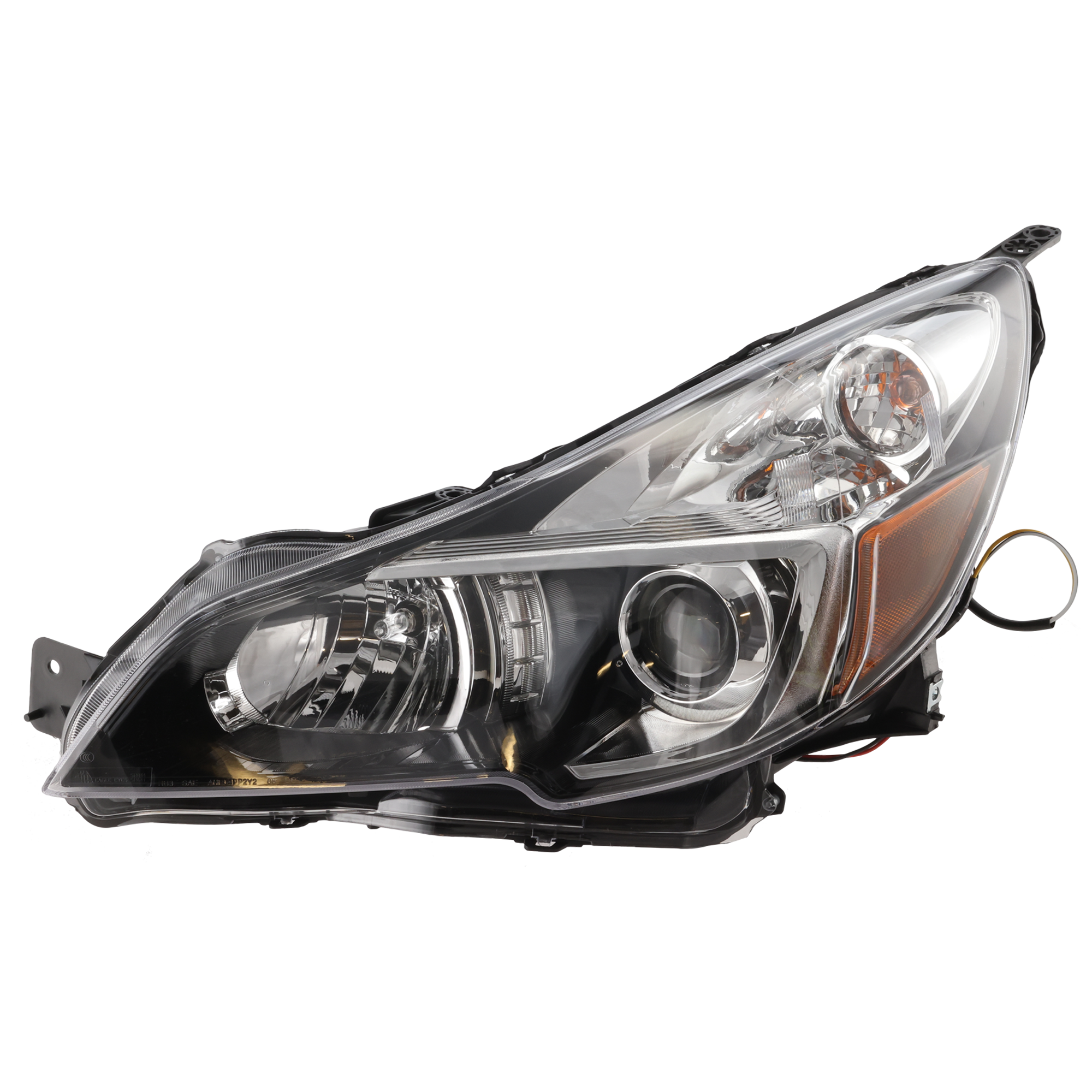 Driver Side Headlight, with Bulb, Halogen, Clear Lens, Black Interior - Image 2