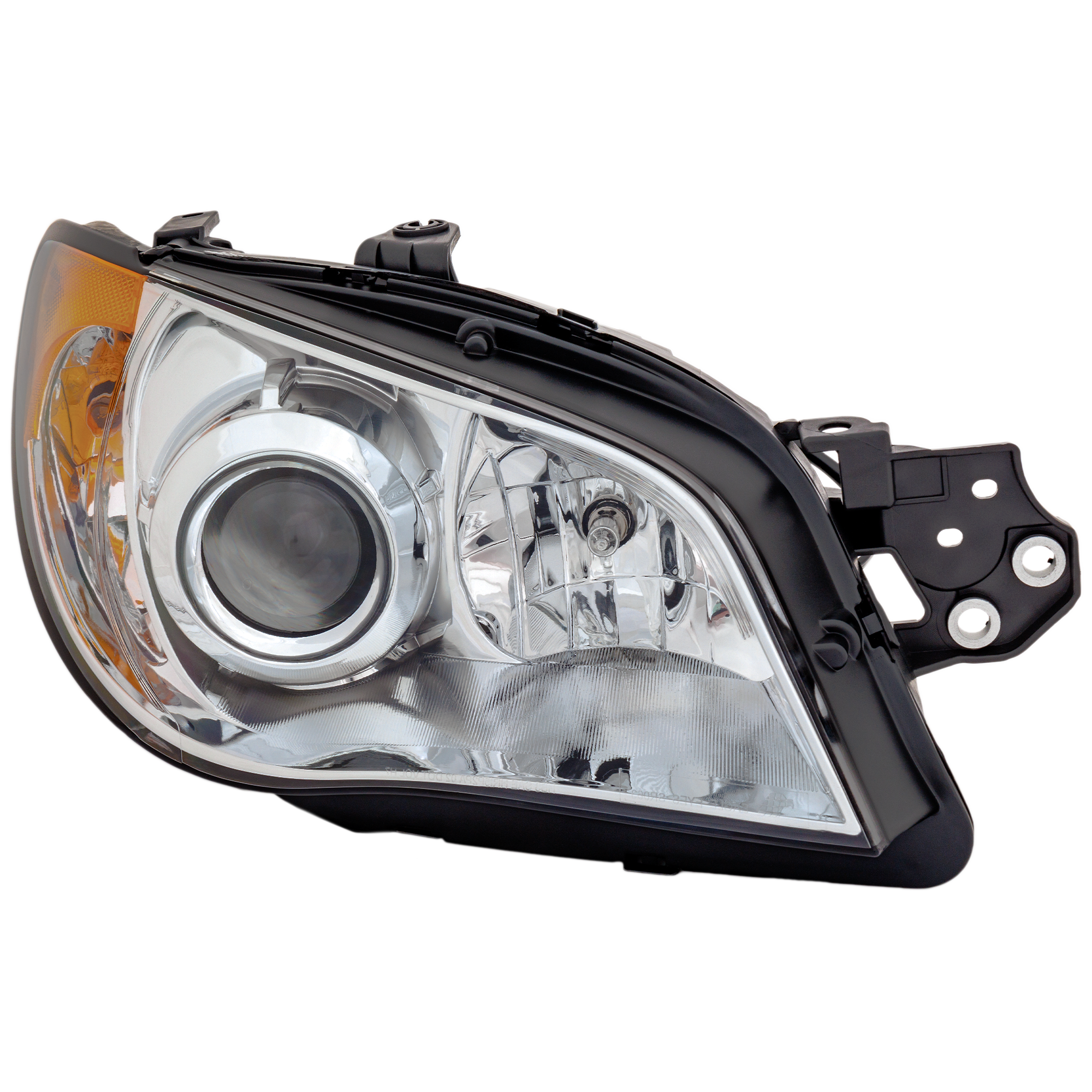 Passenger Side Headlight, with Bulb, Halogen, Clear Lens, 4 Cyl., 2.5L Engine, CAPA Certified - Image 2