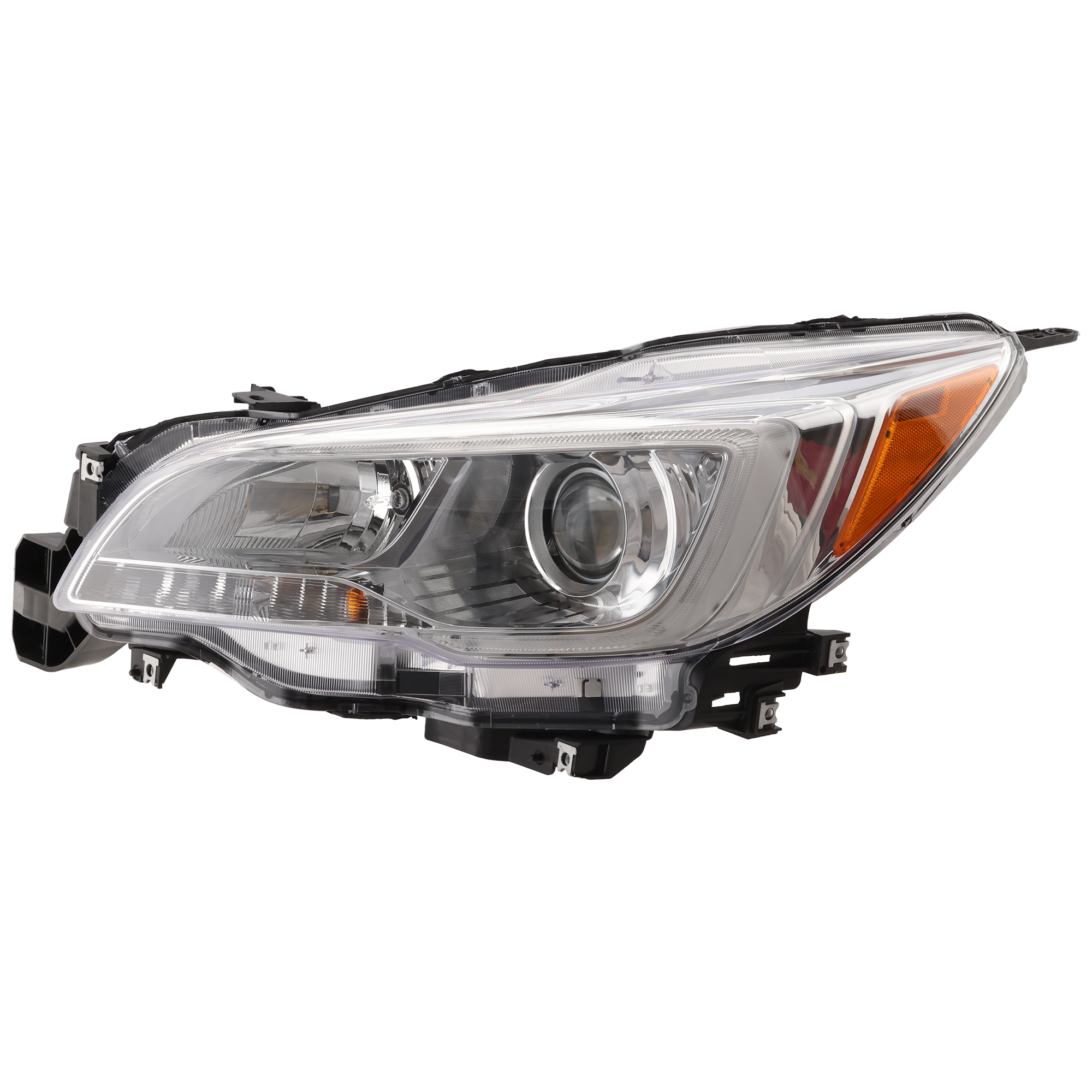Driver Side Headlight, with Bulb, Halogen, Clear Lens, Chrome Interior - Image 2