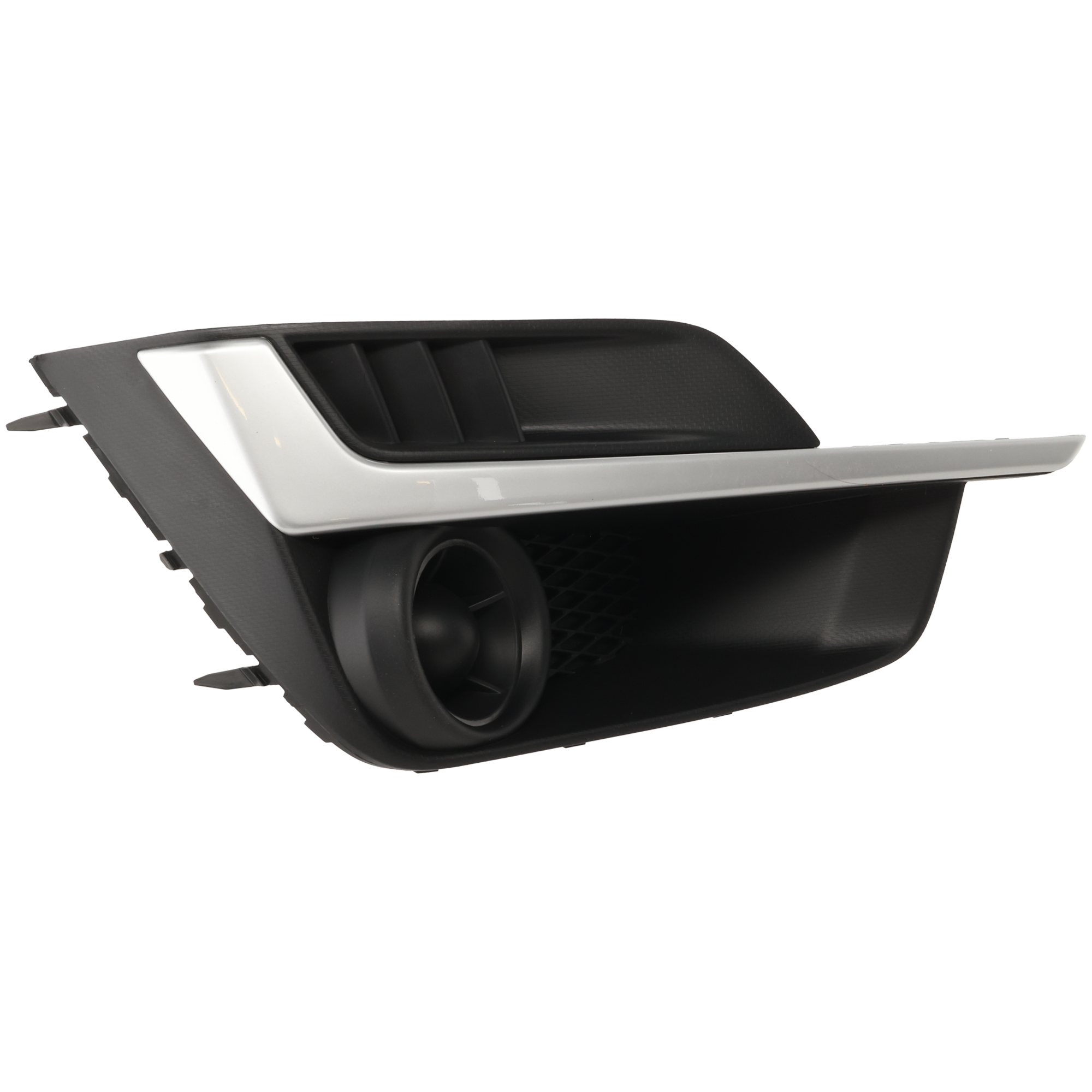 Front, Passenger Side Fog Light Cover, Textured Black, 4 Cyl., 2.0L Engine, Without Fog Light Hole, With Painted Silver Molding - Image 2