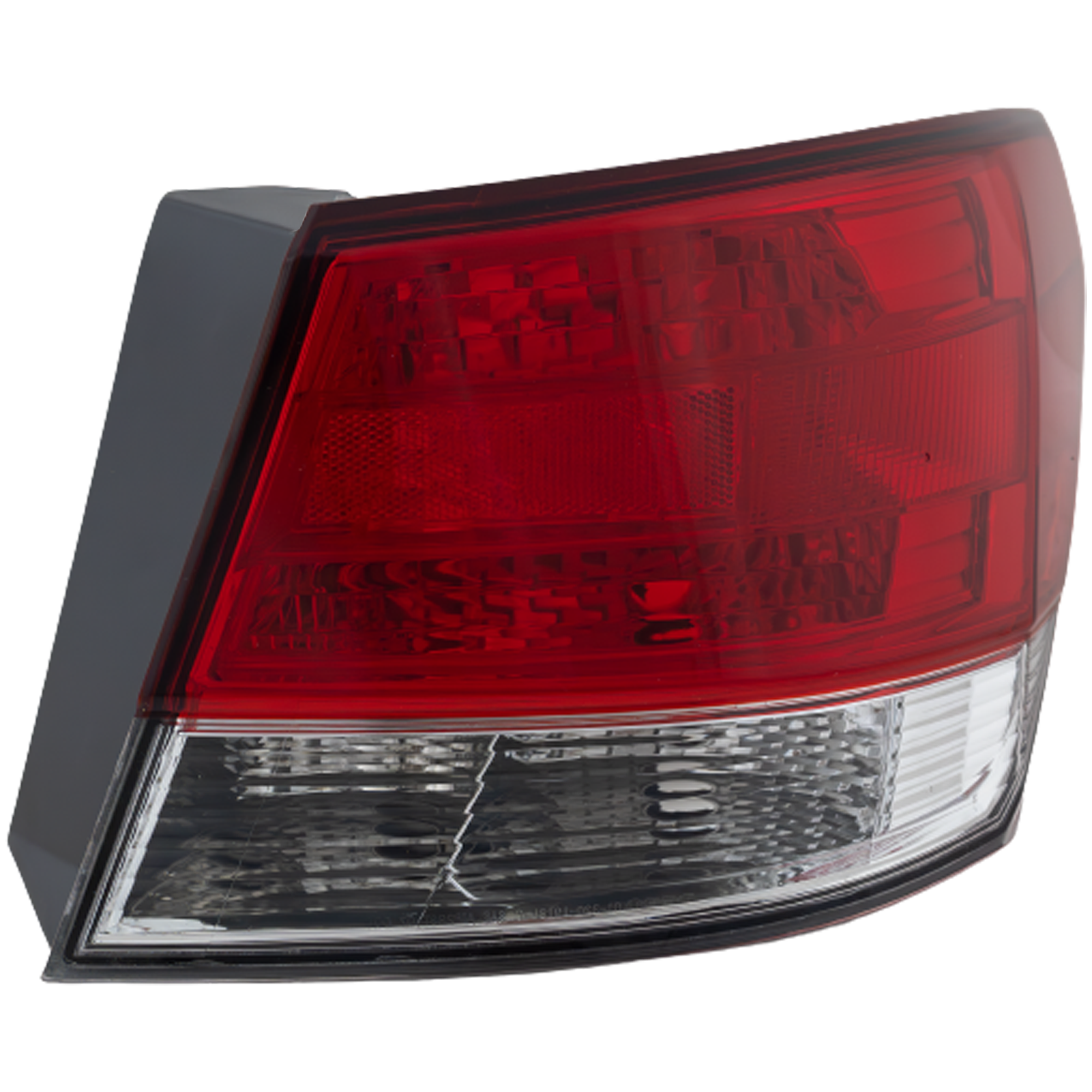 Passenger Side, Outer Tail Light, without Bulb, Halogen, Clear and Red Lens - Image 2