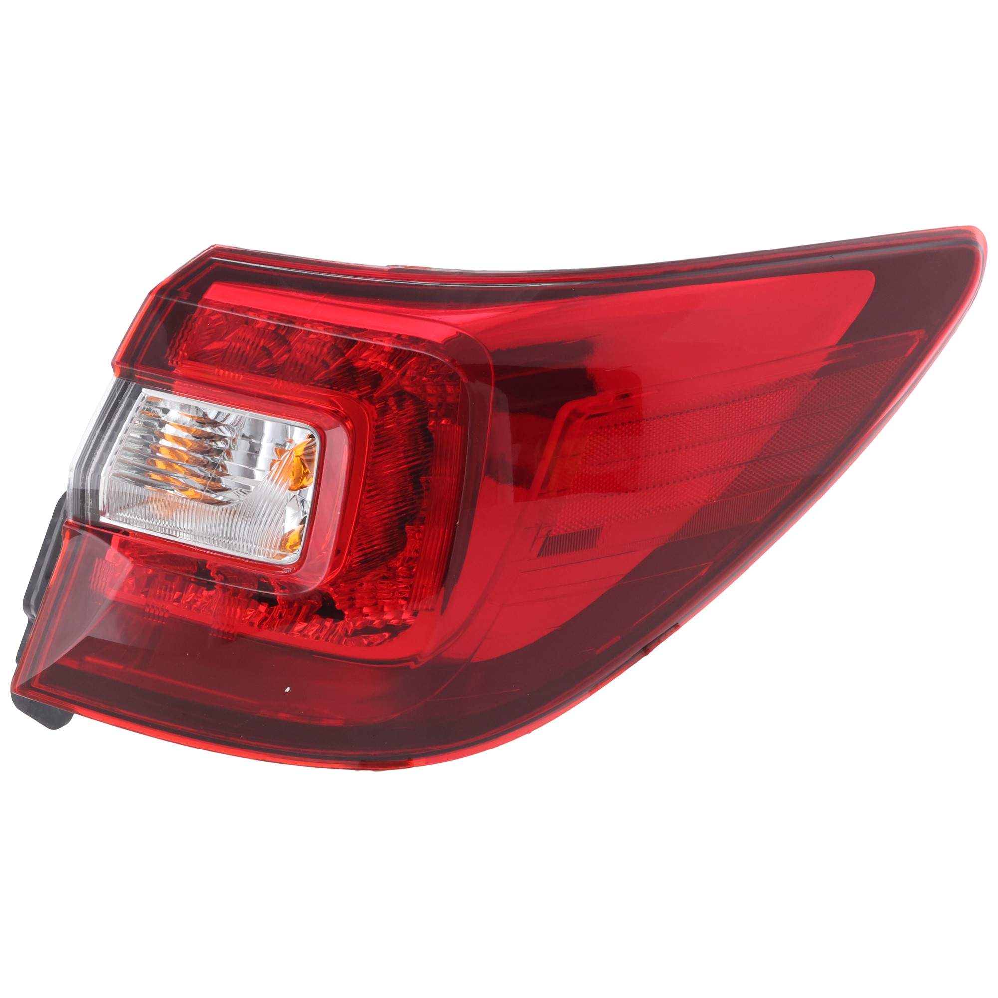 Passenger Side, Outer Tail Light, with Bulb, Halogen, Red Lens