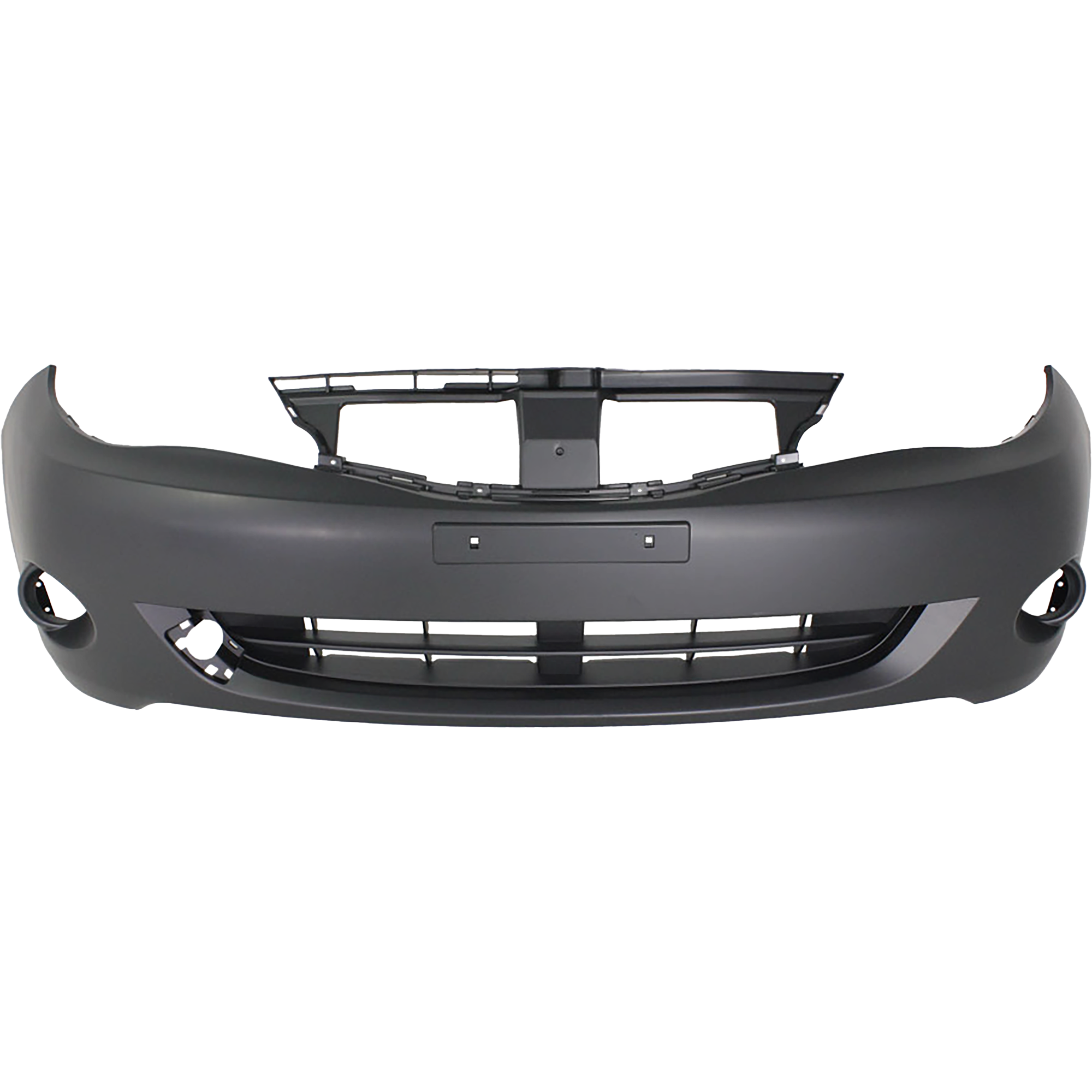 Sedan Front Primed Bumper Cover 2.5L, 4Cyl, With Fog Light Holes, Without parking aid sensor holes, With tow hook hole - Image 2