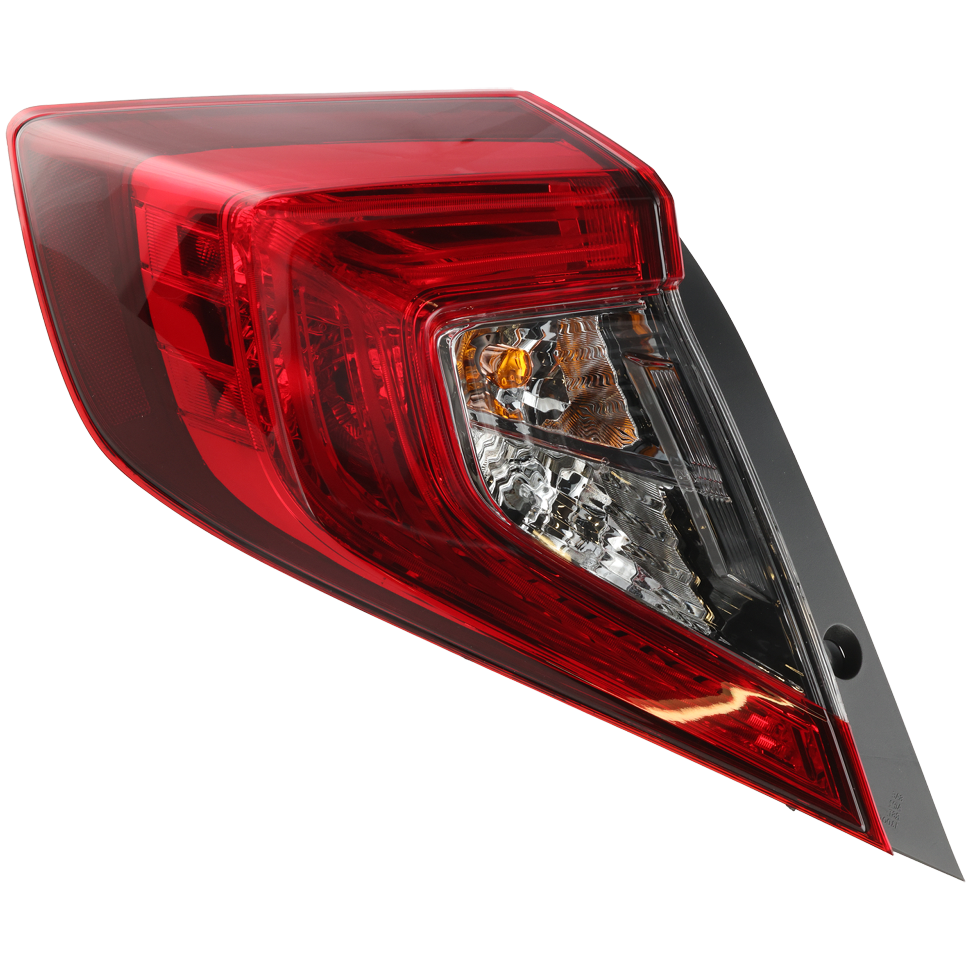 Driver Side, Outer Tail Light, with Bulb, Halogen, Clear and Red Lens, Sedan - Image 2