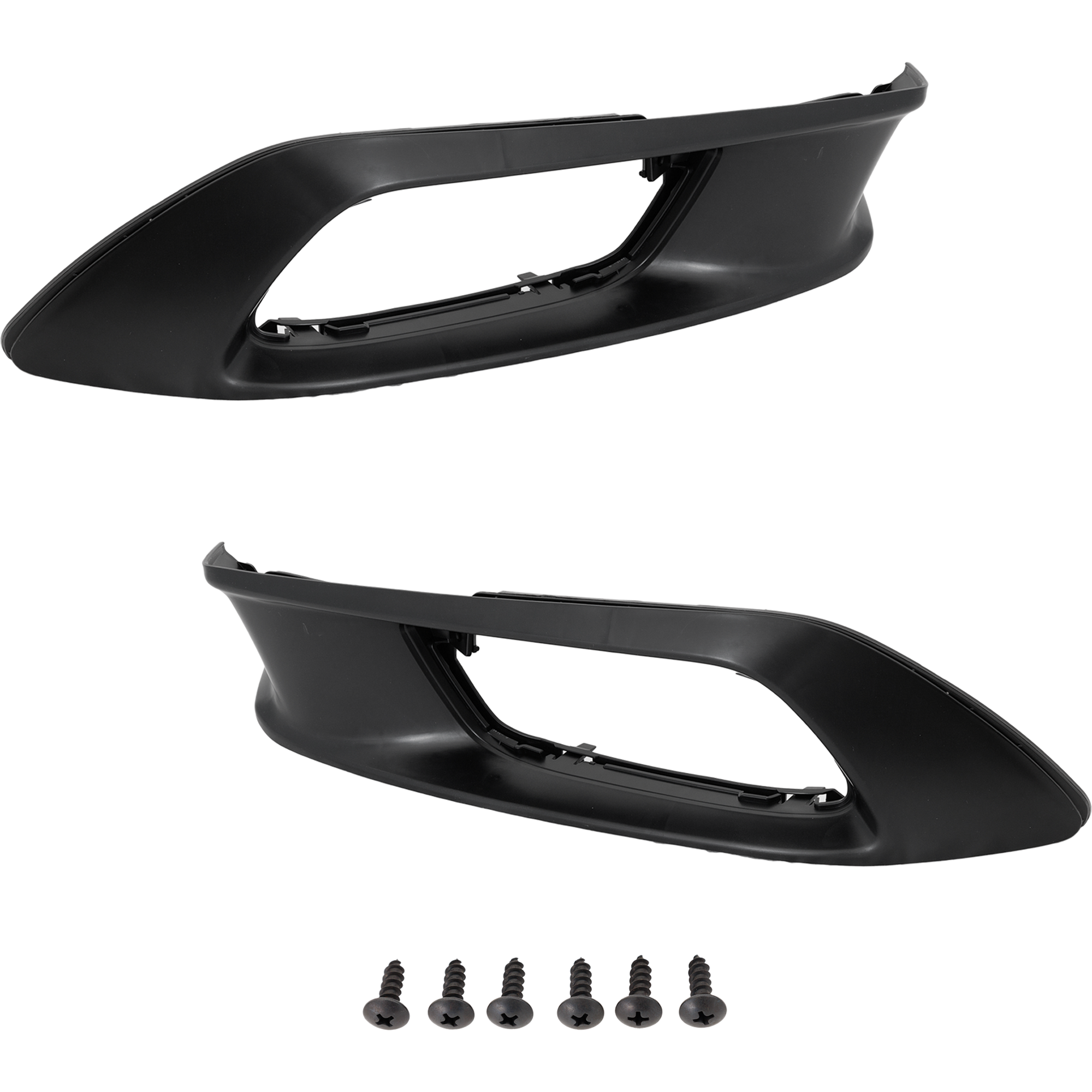 Front, Driver or Passenger Side Fog Light Cover, Black, Sedan - Image 2
