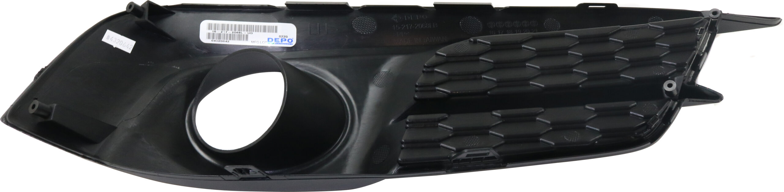 Front, Driver Side Fog Light Trim, Primed, Without Adaptive Cruise Control, Except Si Model, Coupe/Sedan - Image 5