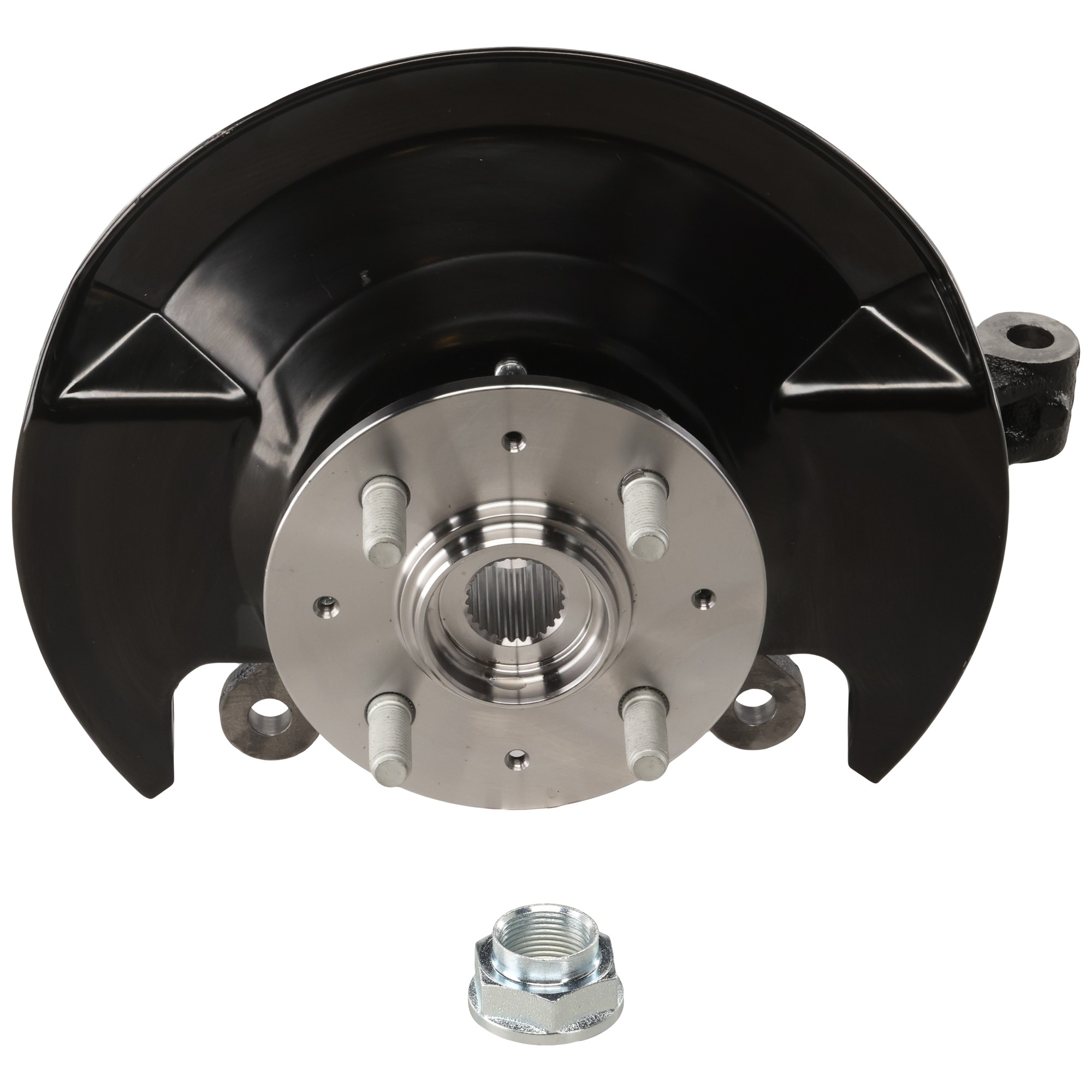 Front, Driver Side Steering Knuckle, With Bearing, With Dust Shield