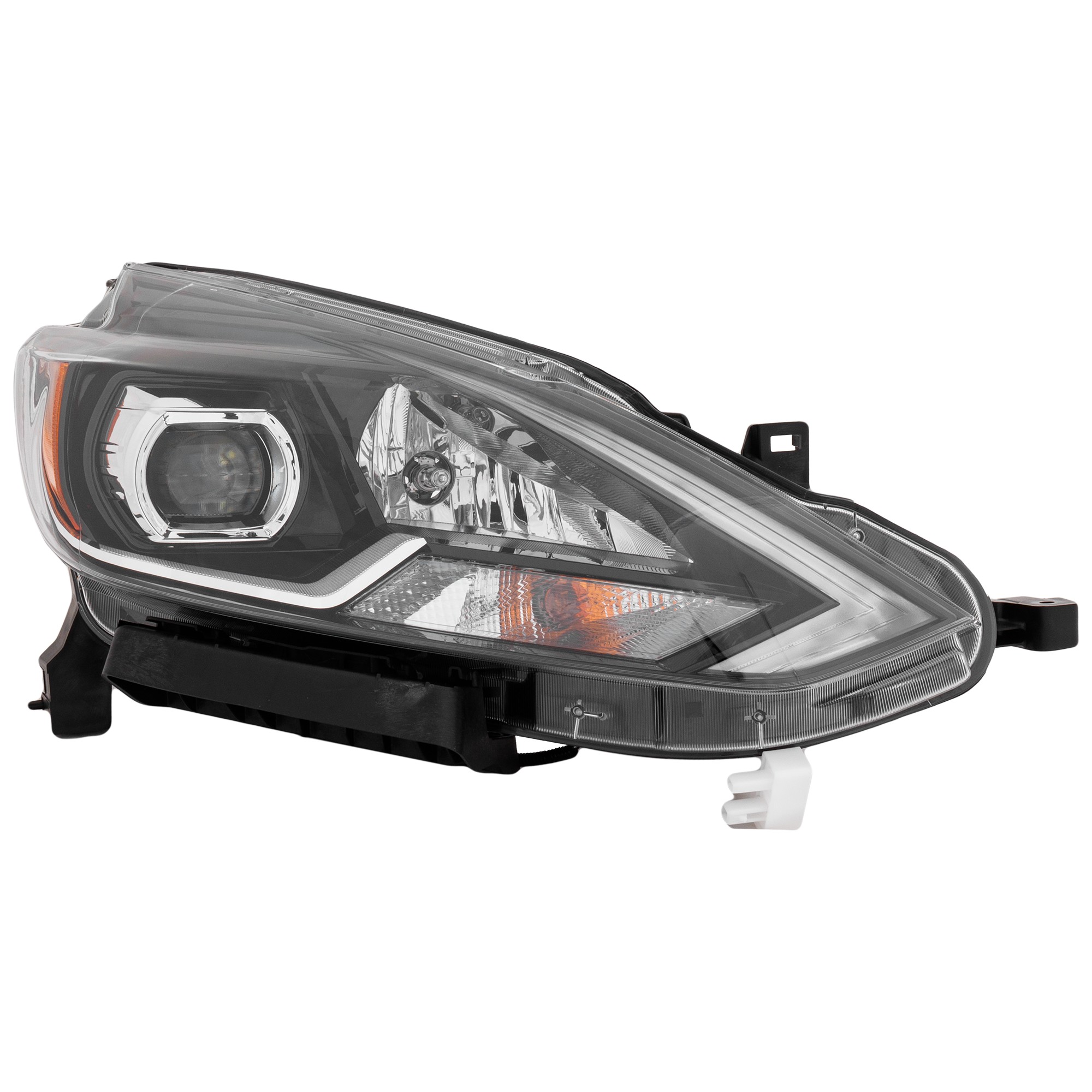 Passenger Side Headlight, with Bulb, LED, Clear Lens