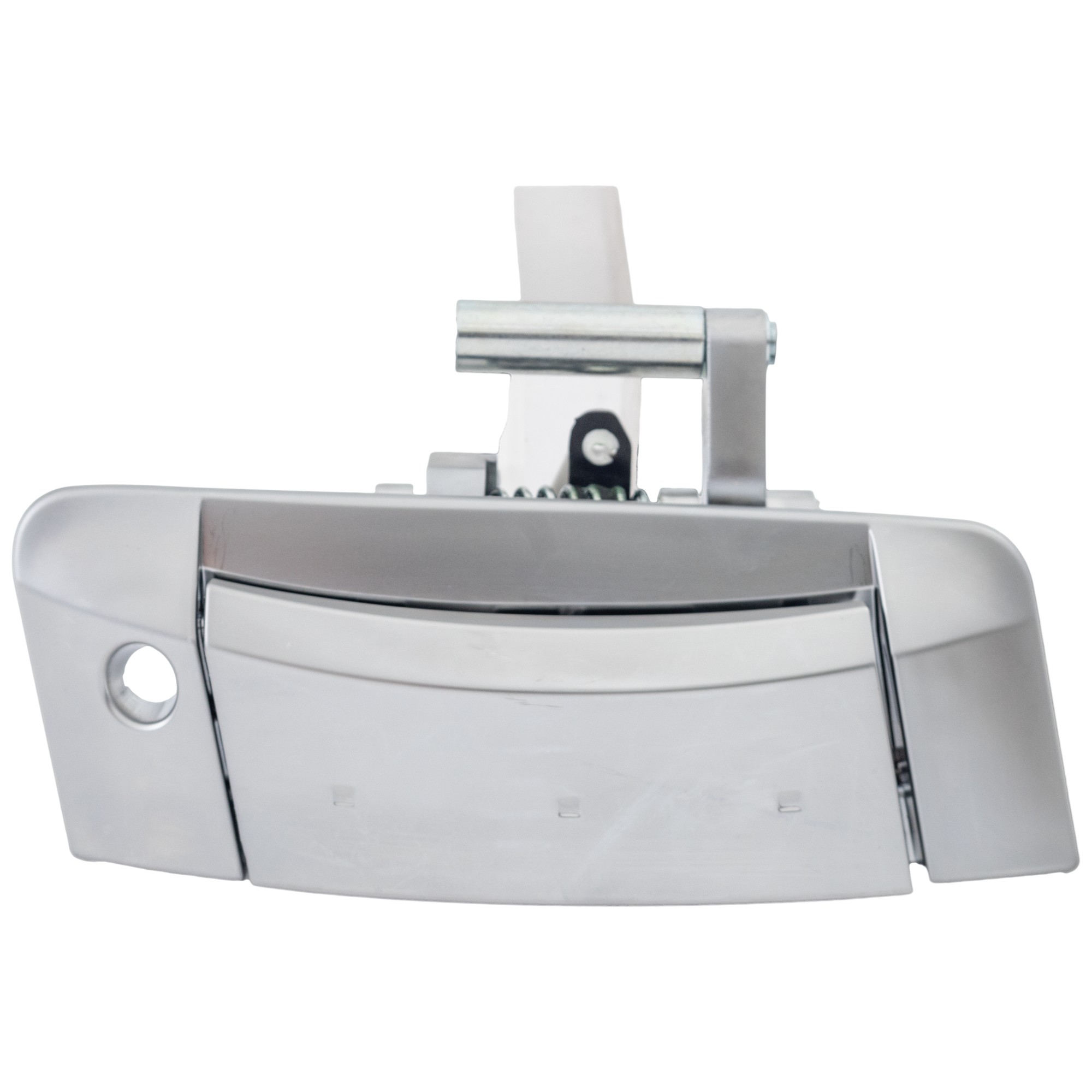 Front, Driver Side Silver Exterior Door Handle, With Key Hole