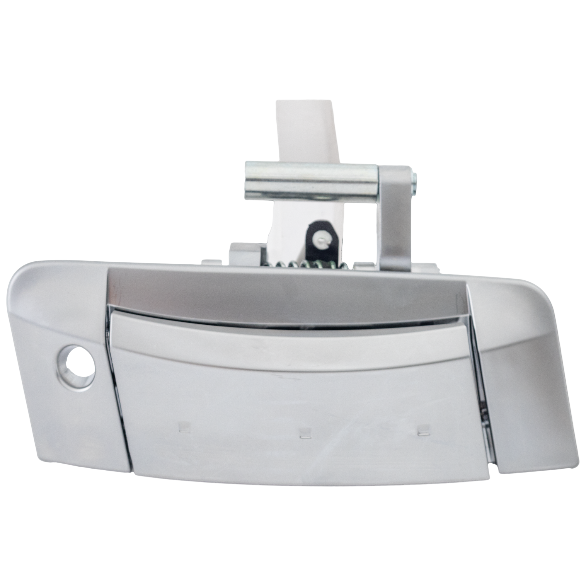 Front, Driver Side Silver Exterior Door Handle, With Key Hole - Image 2
