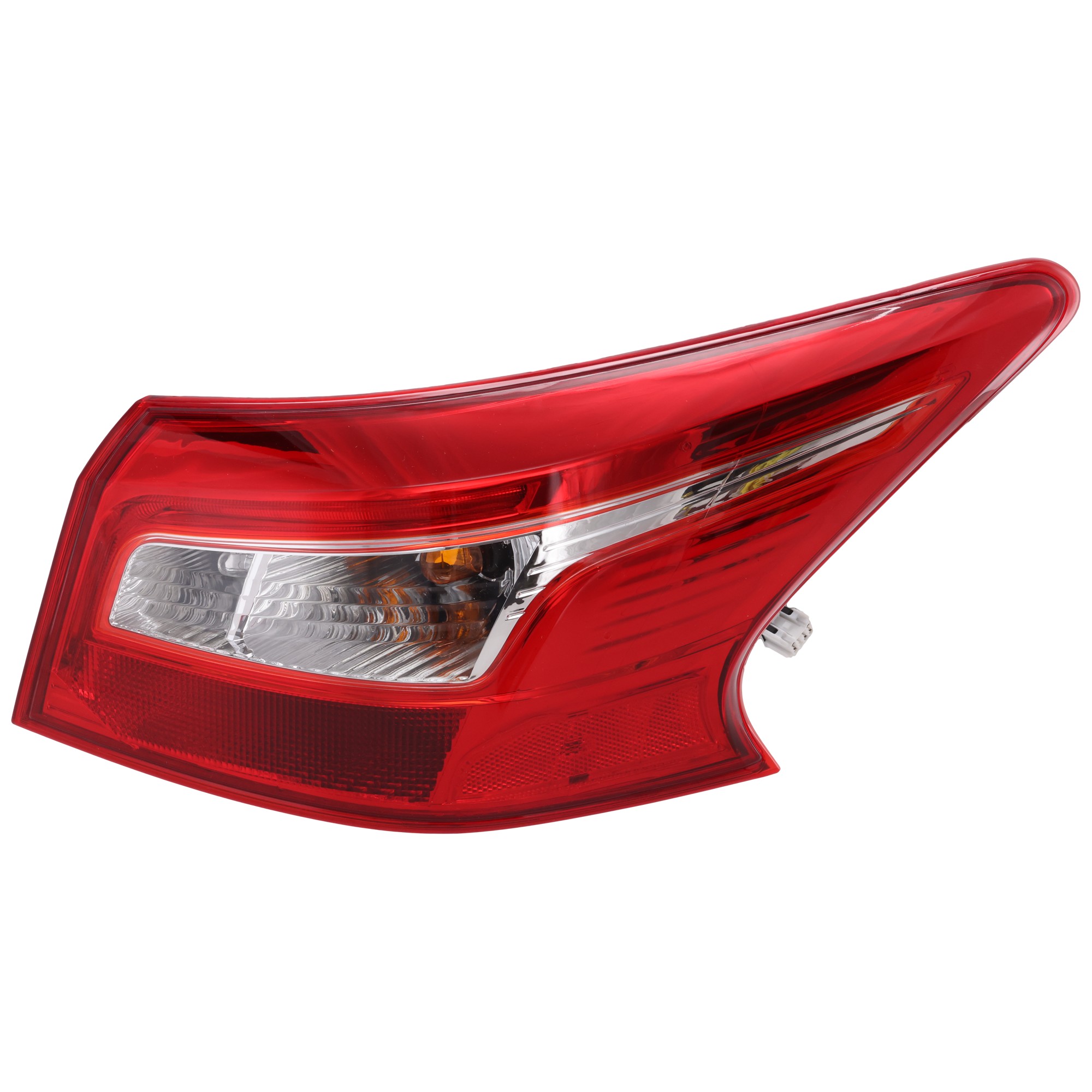 Passenger Side, Outer Tail Light, with Bulb, LED, Red Lens, CAPA CERTIFIED
