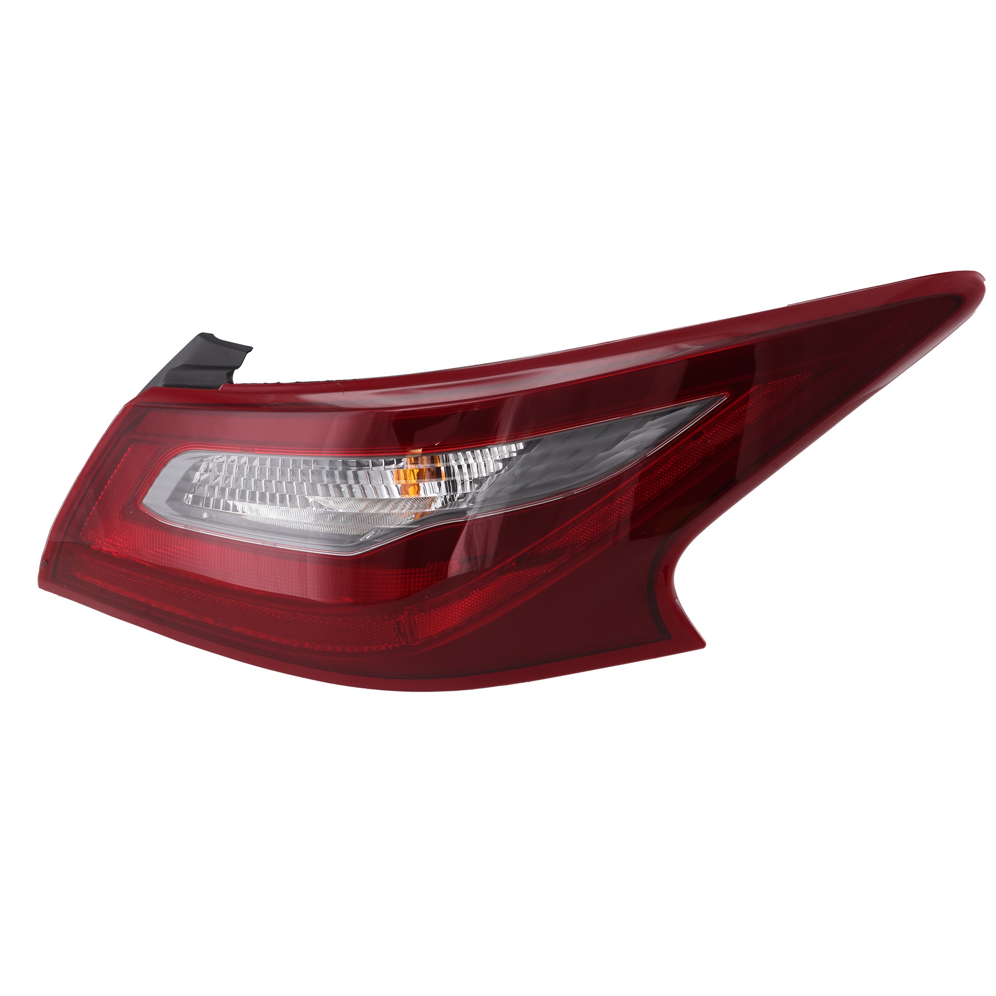 Passenger Side, Outer Tail Light, with Bulb, Halogen, Clear and Red Lens, 18-18 Base/S/SL/SR/SV Models, Without Sport Package