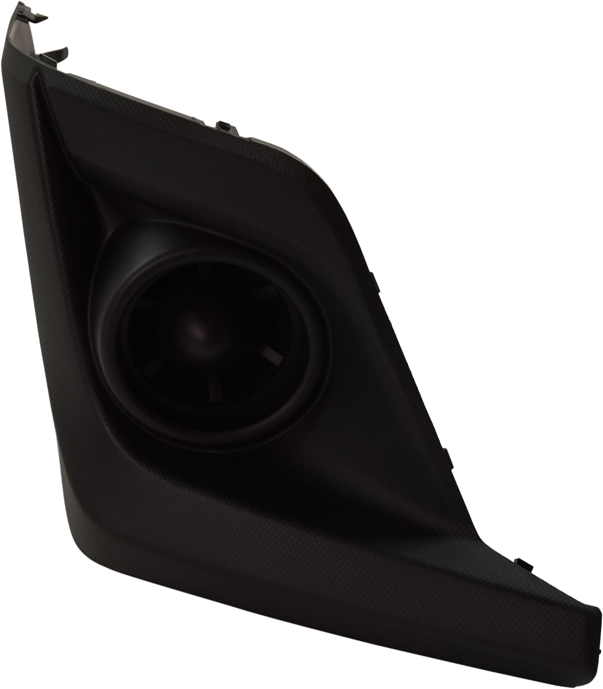 Front, Passenger Side Fog Light Cover, Textured Black, Without fog light hole