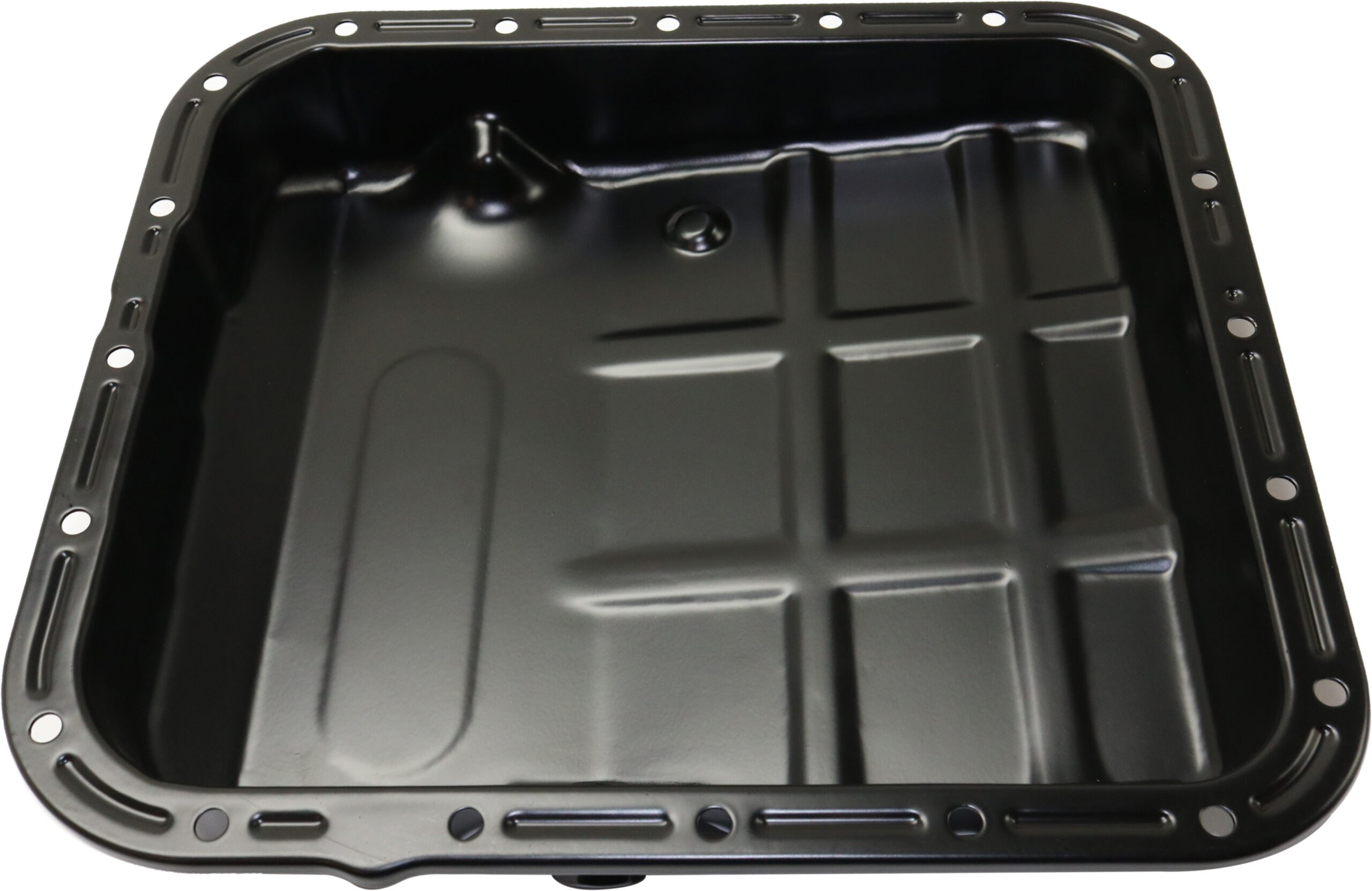 Transmission Pan, Black, Steel, 20-bolt Hole, Automatic Transmission