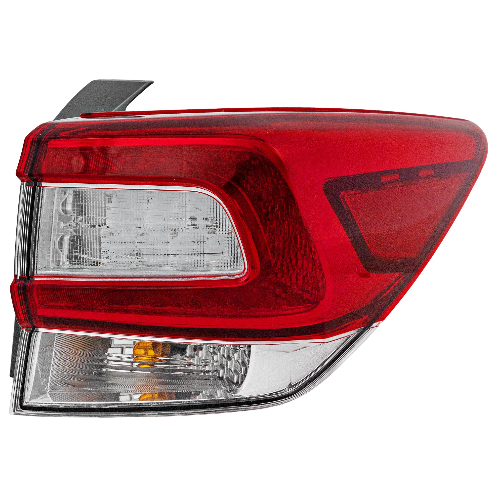 Passenger Side, Outer Tail Light, with Bulb, Halogen, Clear and Red Lens, 4 Cyl., 2.0L Engine