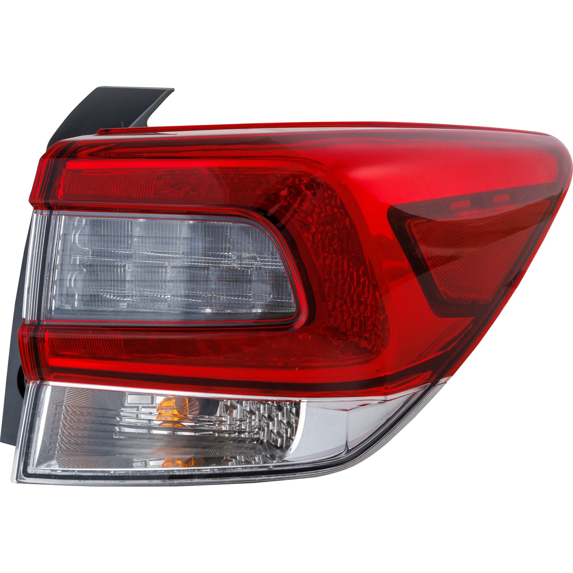 Passenger Side, Outer Tail Light, with Bulb, LED, Clear and Red Lens - Image 2