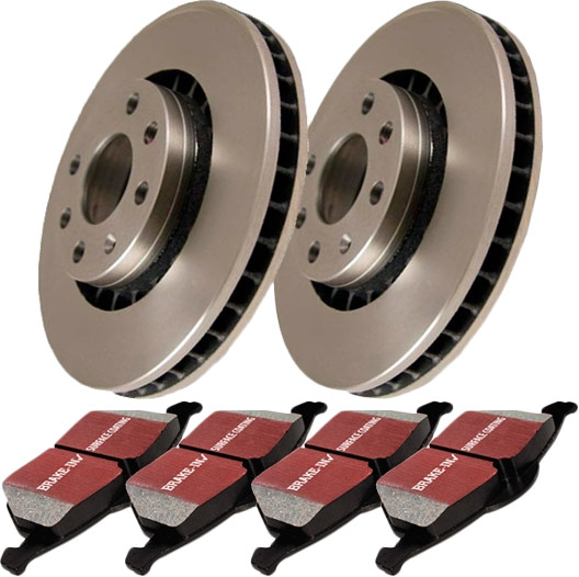 S1KF1338 Front Brake Disc and Pad Kit, Silver Grey Geomet, Plain Surface, 5 Lugs, 276.86 mm, Aramid Fiber, S1 Ultimax2 Pad and RK Premium Rotors