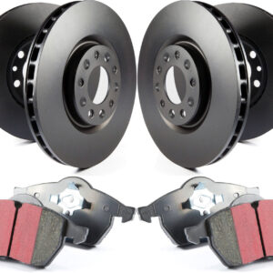 S20K1264 Front and Rear Brake Disc and Pad Kit, Silver Grey Geomet, Plain Surface, 5 Lugs, Aramid Fiber, S20 Ultimax2 Pad and RK Premium Rotors
