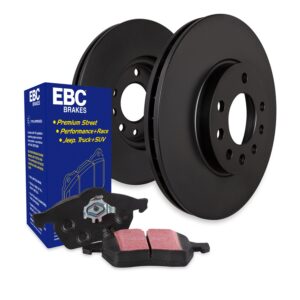 S20K2221 Front and Rear Brake Disc and Pad Kit, Silver Grey Geomet, Plain Surface, 5 Lugs, Front-293.88 mm/Rear-289.05 mm, Aramid Fiber, S20 Ultimax2 Pad and RK Premium Rotors