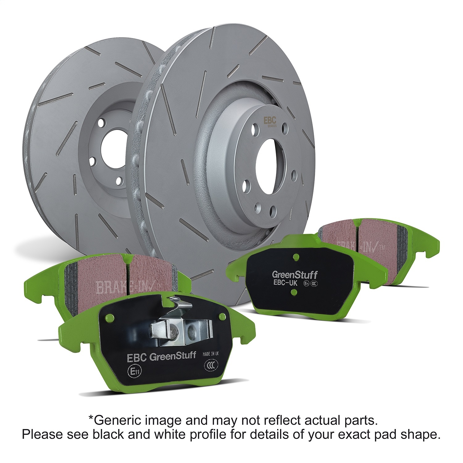 S2KR2651 Rear Brake Disc and Pad Kit, Cross-drilled and Slotted