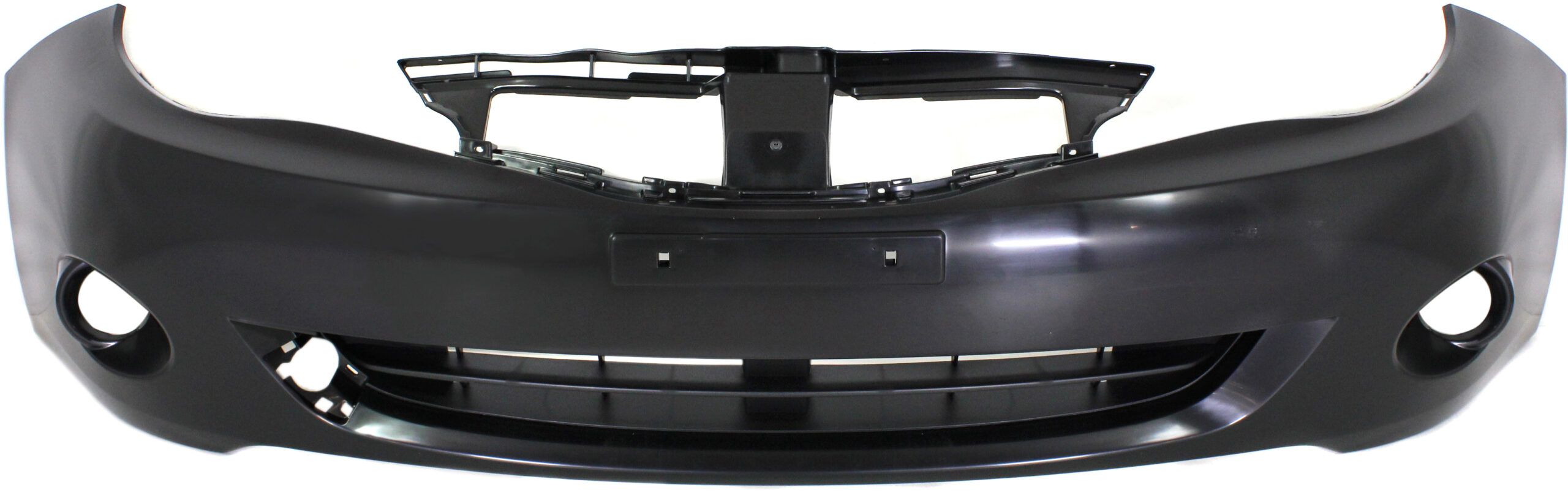 Sedan Front Primed Bumper Cover 2.5L, 4Cyl, With Fog Light Holes, Without parking aid sensor holes, With tow hook hole, CAPA Certified