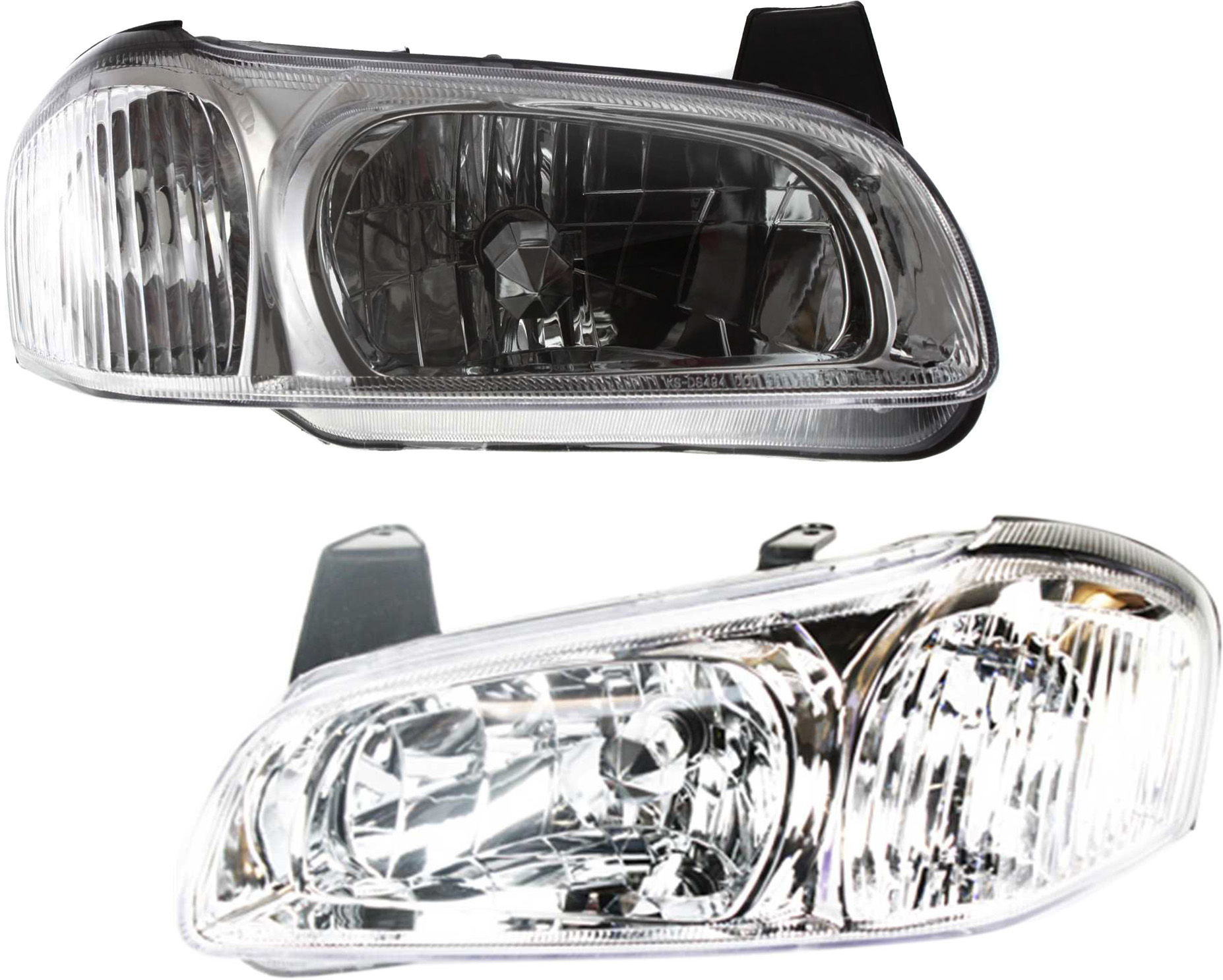 Driver and Passenger Side Halogen Headlight, With bulb(s), OE Comparable Finish