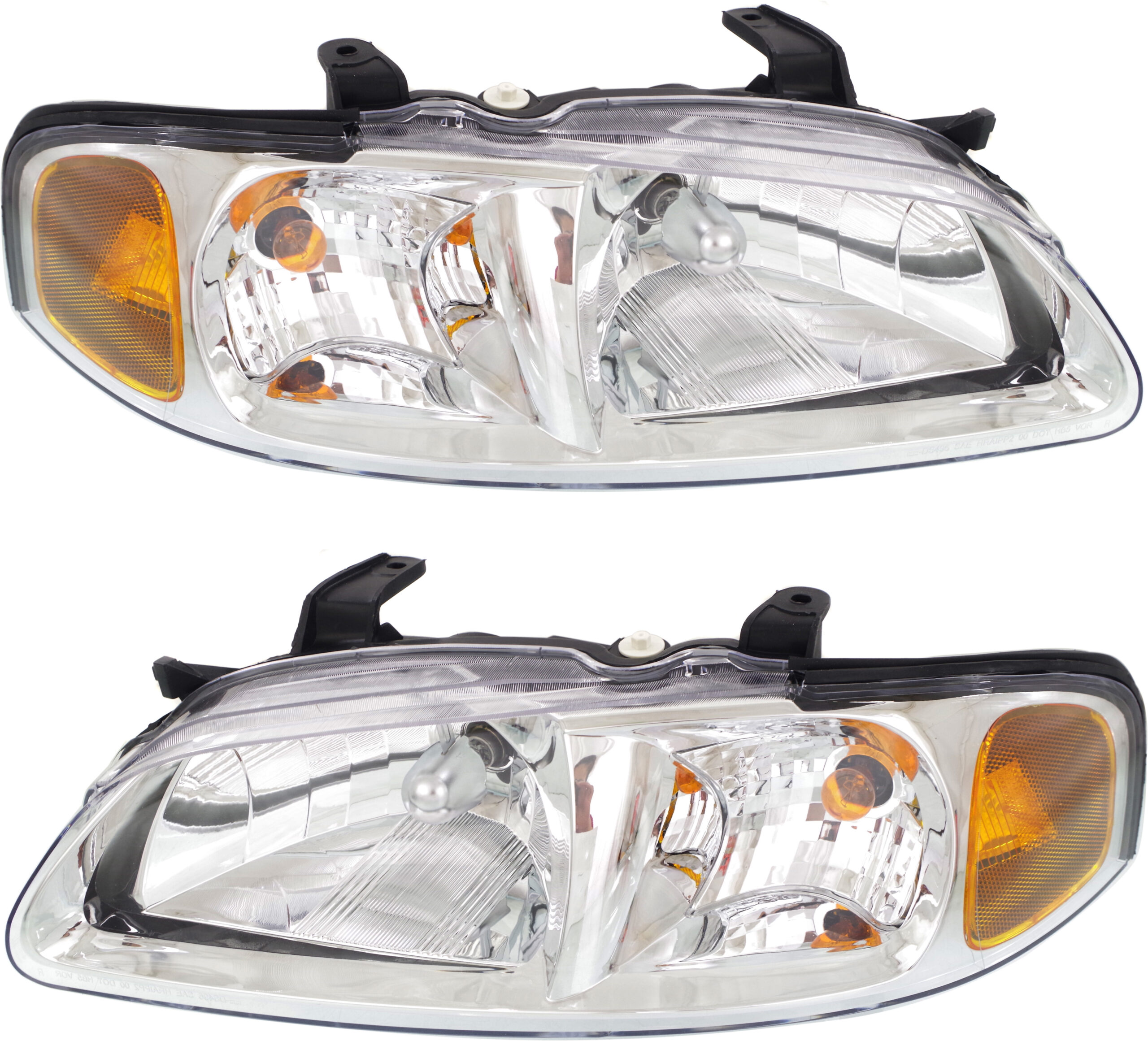 Driver and Passenger Side Halogen Headlight, With bulb(s), OE Comparable Finish
