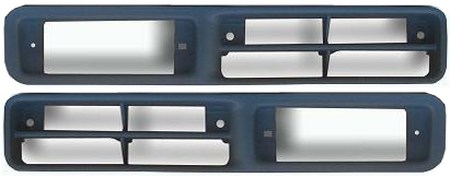 Front, Driver and Passenger Side Fog Light Trims, Primed, For Models with Fog Light Holes