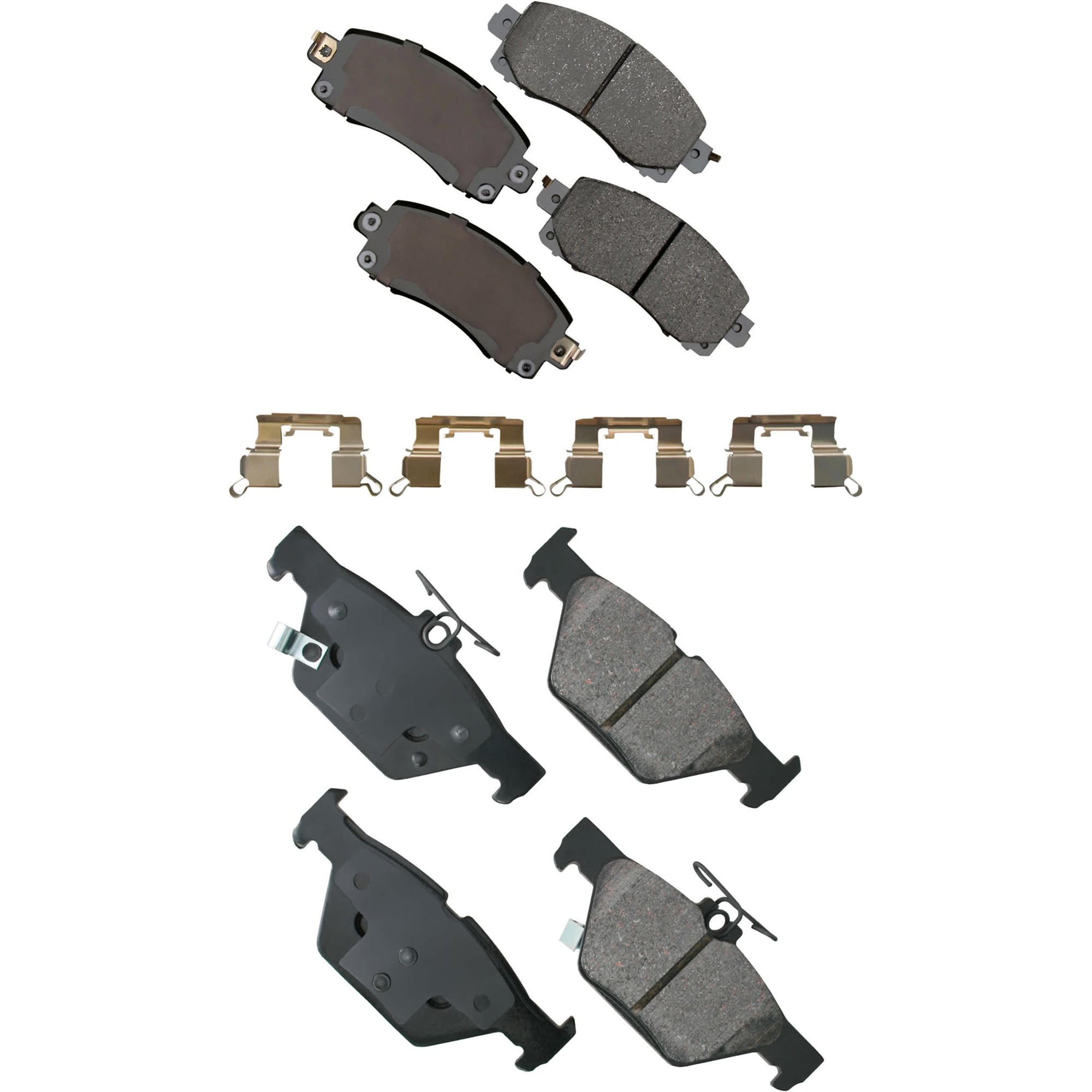 SET-AKACT2045-A Front and Rear Ceramic Brake Pad Set