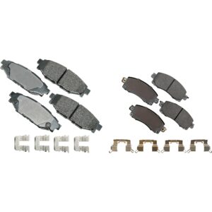 SET-AKACT2045-B Front and Rear Ceramic Brake Pad Set
