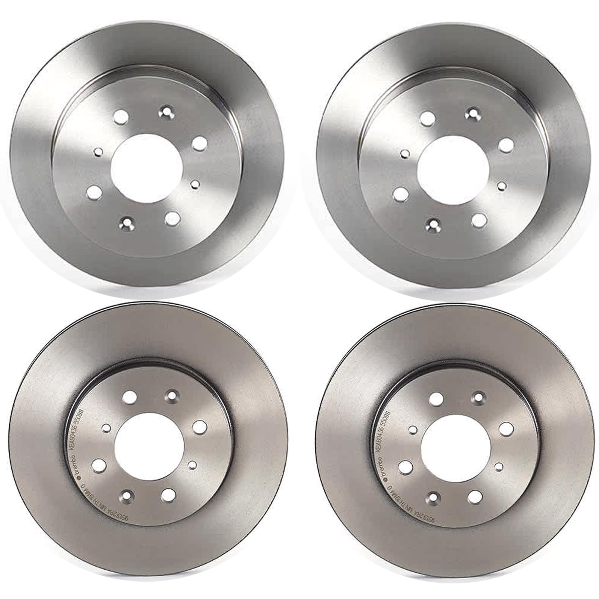 SET-BR09550911-A Front and Rear Brake Disc, Plain Surface, 4 Lugs, Front-262 mm/Rear-239 mm - Image 2
