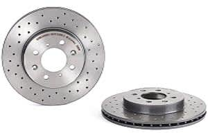 SET-BR0955091X-2 Front Brake Disc, Coated, Cross-Drilled, Vented, 4 Lugs, 262 mm - Image 4